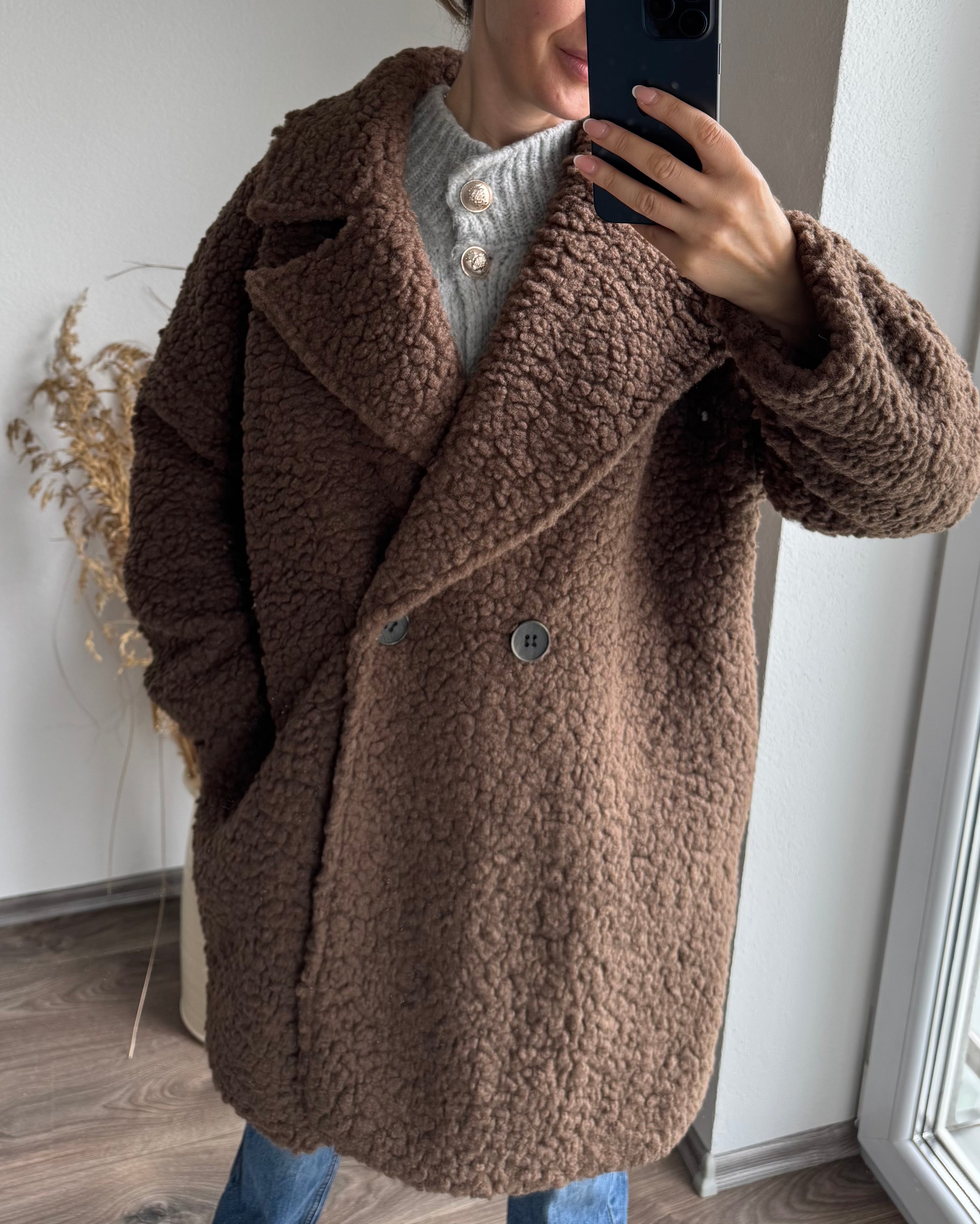 Teddy Mantel Midi BRAUN