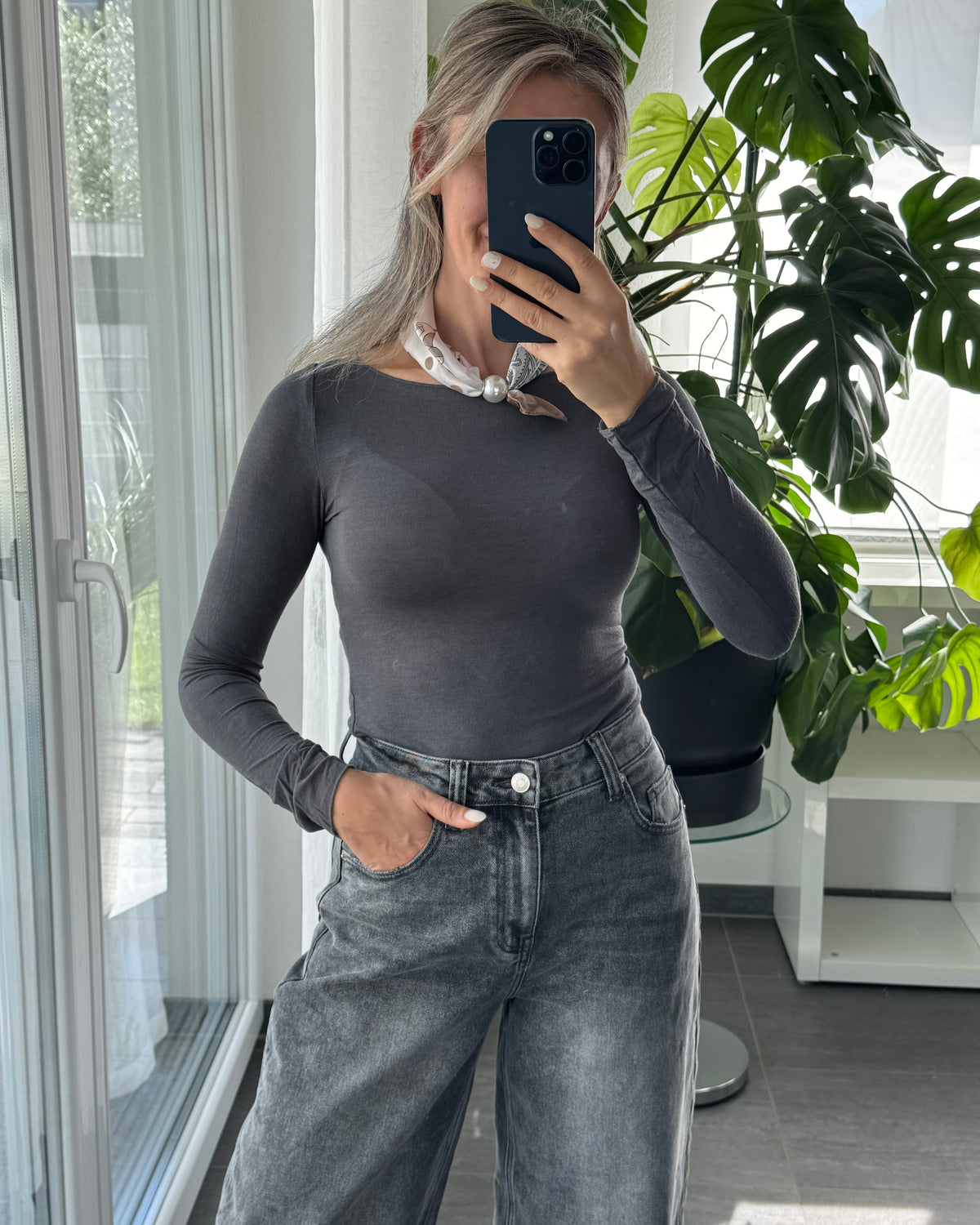 Supersoft & Stretchy Basictop dunkelgrau
