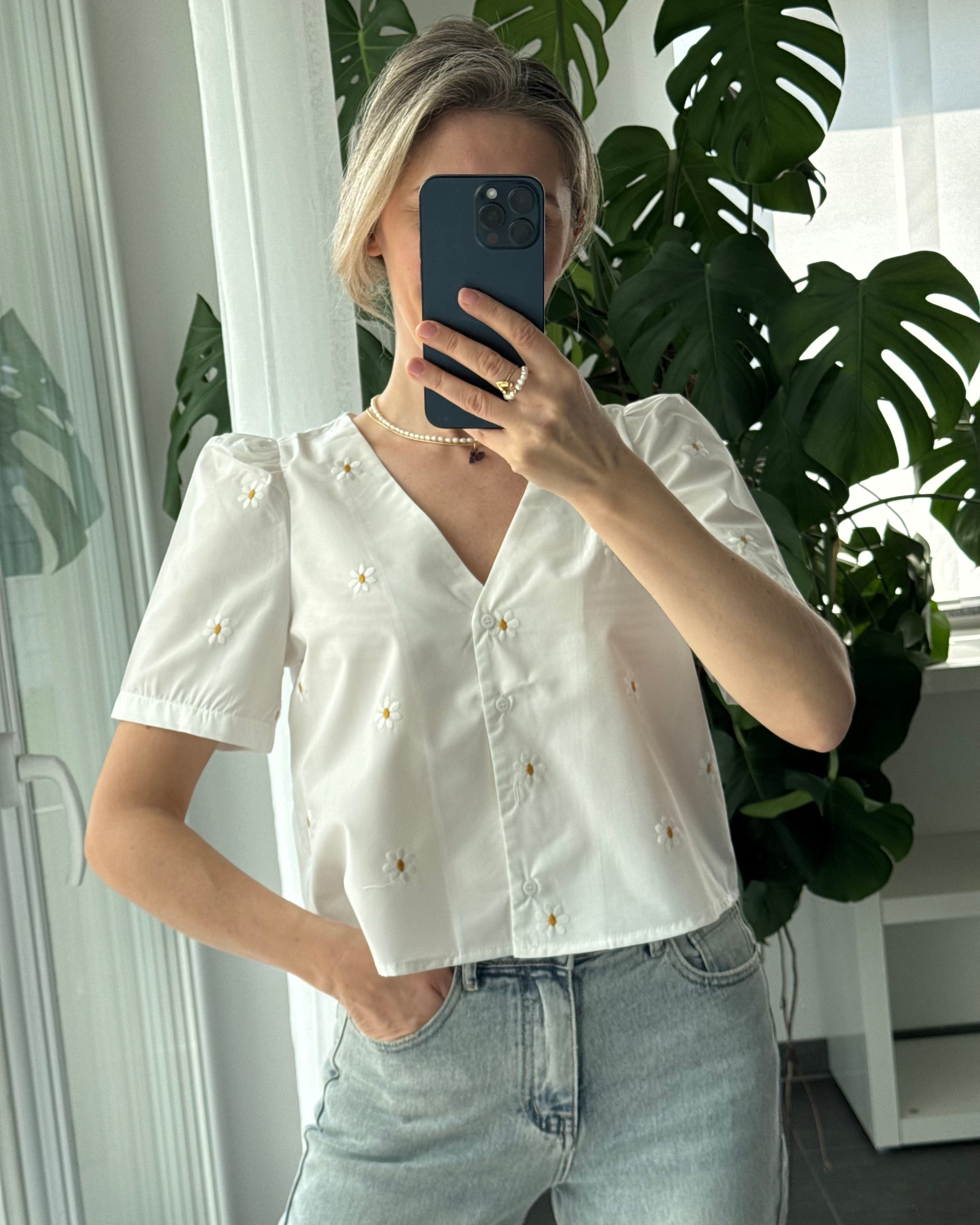 Bluse Flower Kiss Weiß