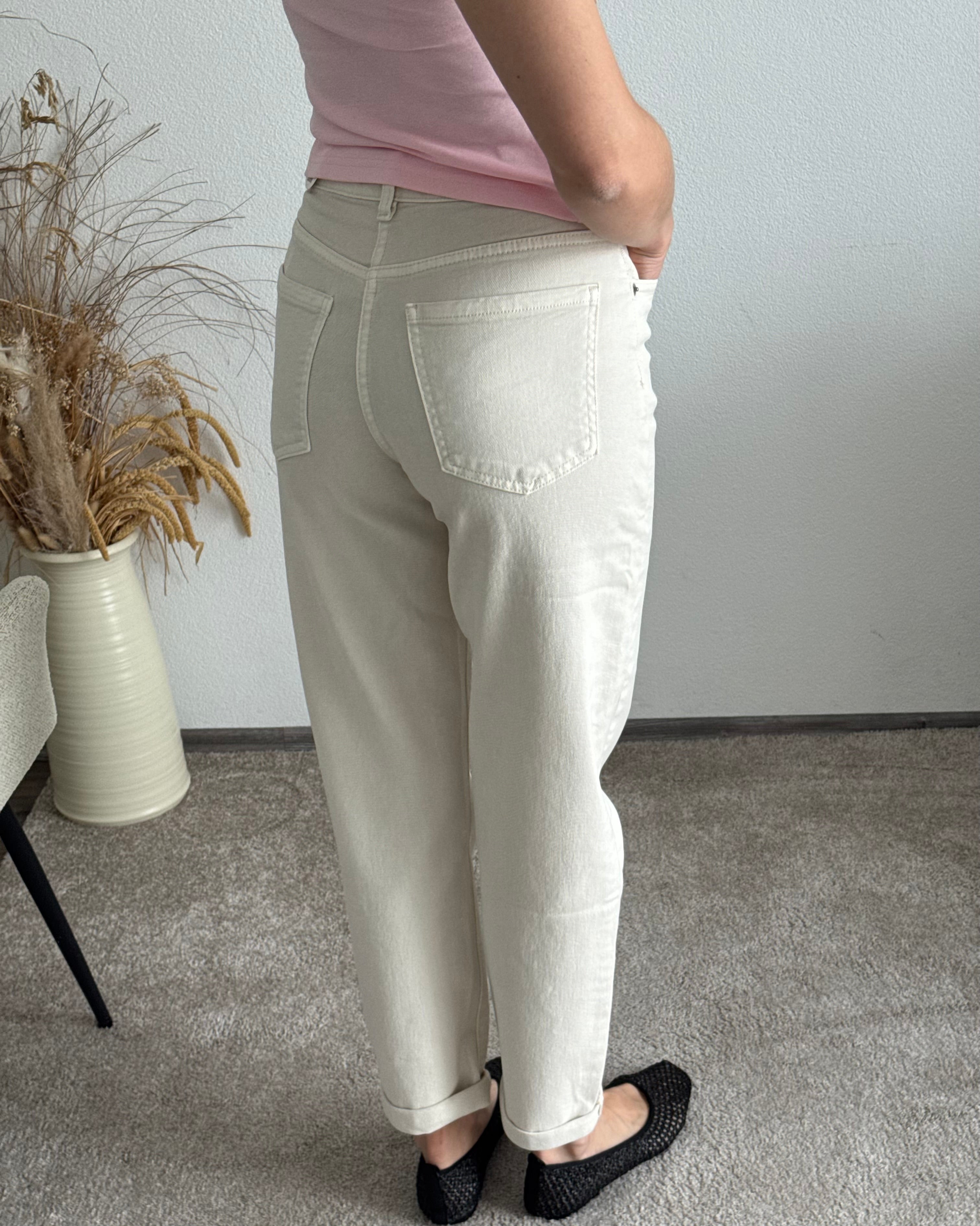 MOM JEANS Beige