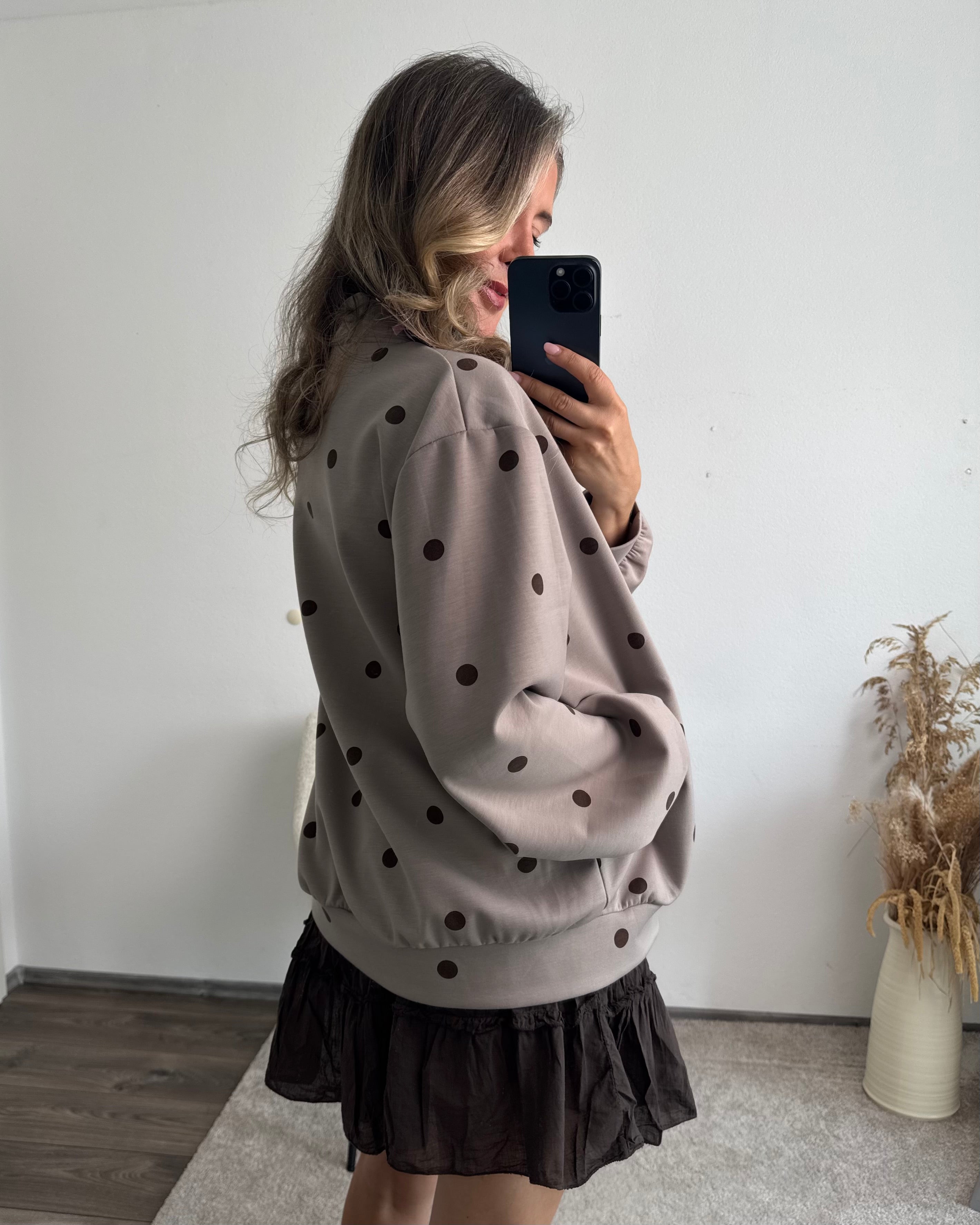 Sweatjacke Mocha Dots