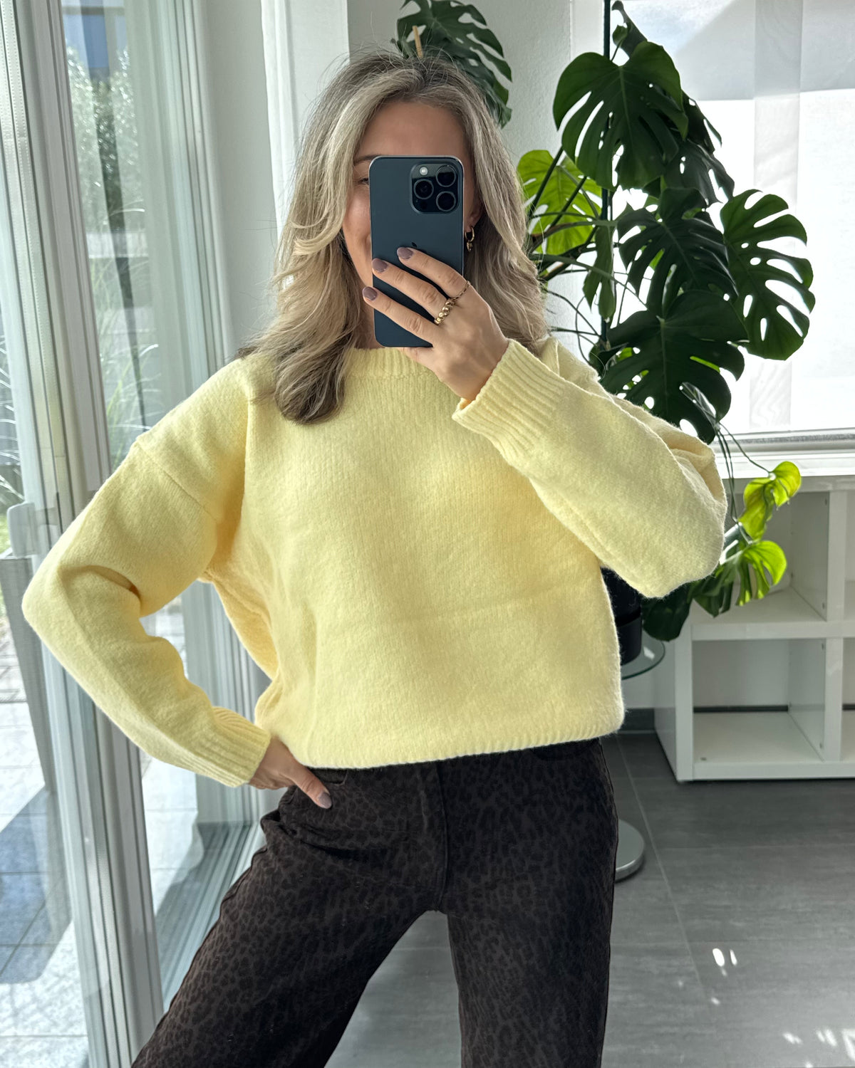 supersoft oversize Pullover softgelb