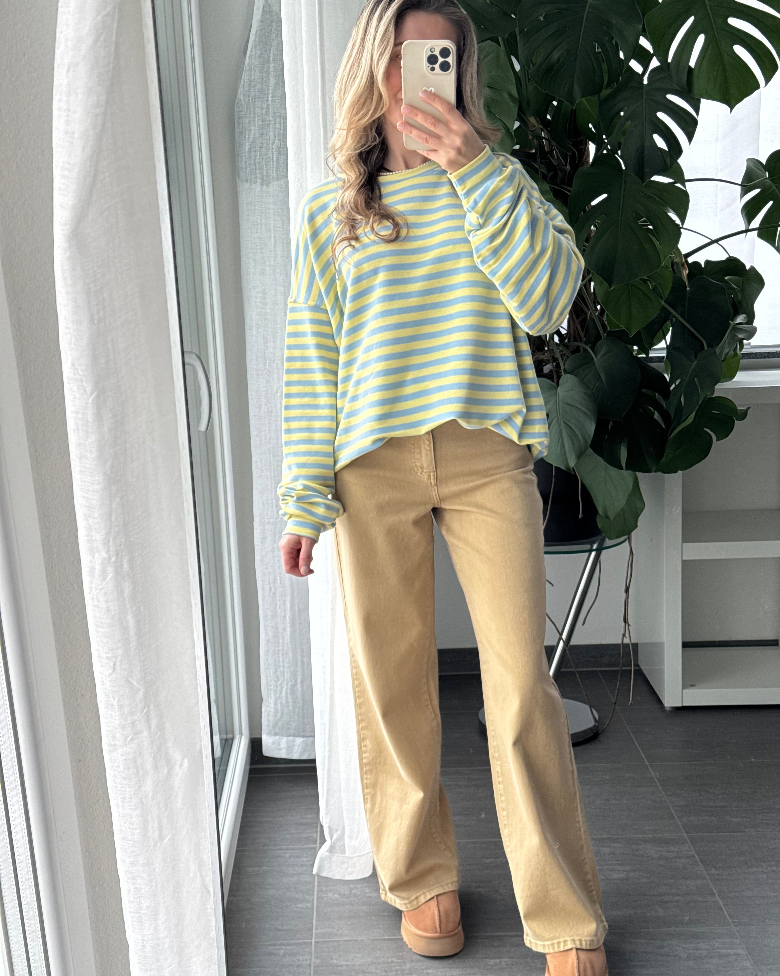 Shirt gestreift blau gelb