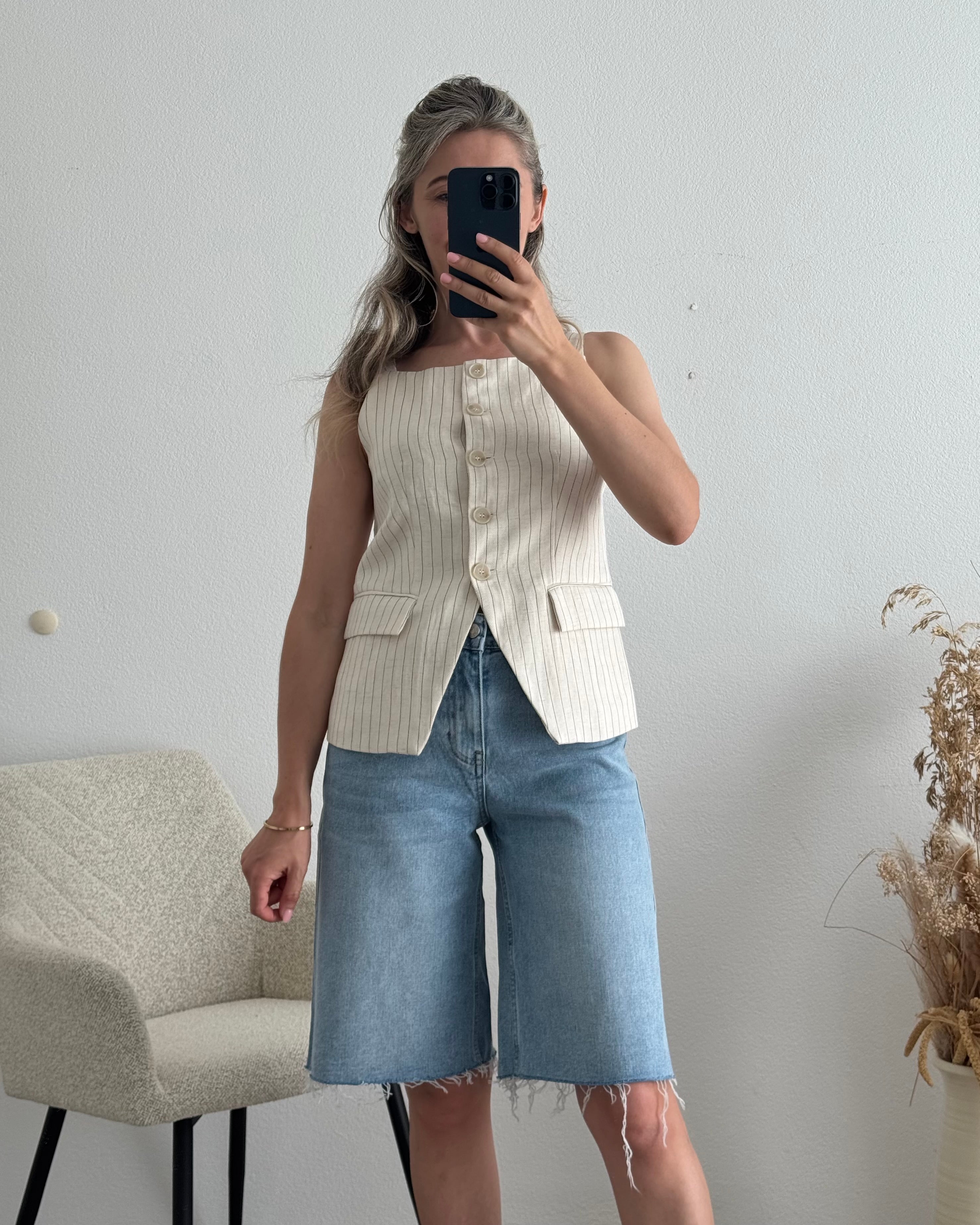 Bermuda Jeans Shorts Hellblau