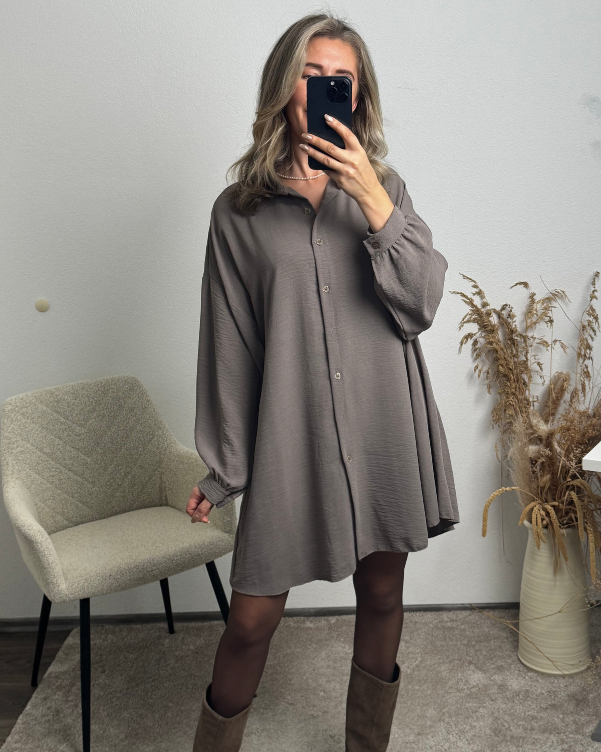 Blusenkleid Marlie Taupe