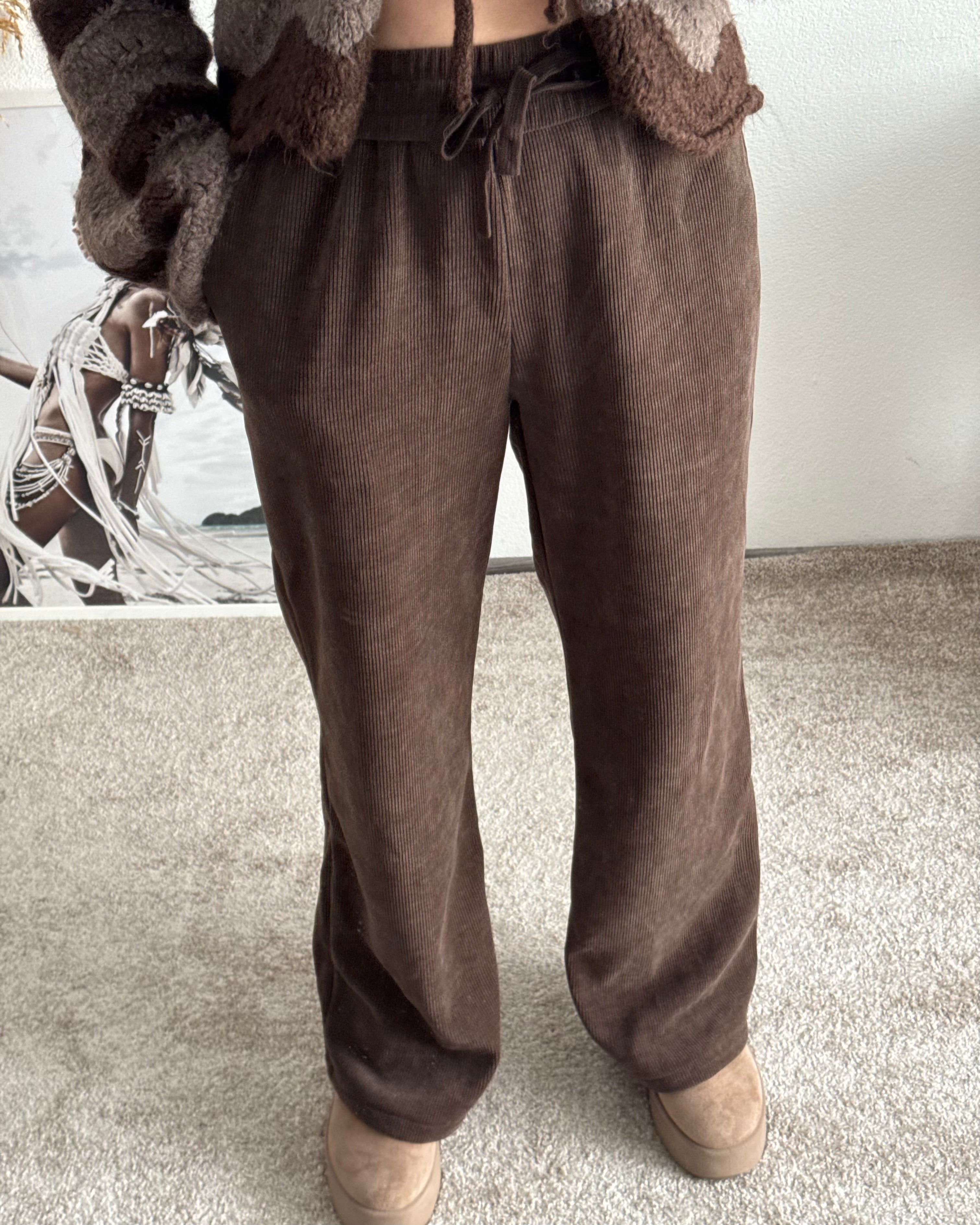 Cordhose SCHOKOBRAUN kürzere Variante