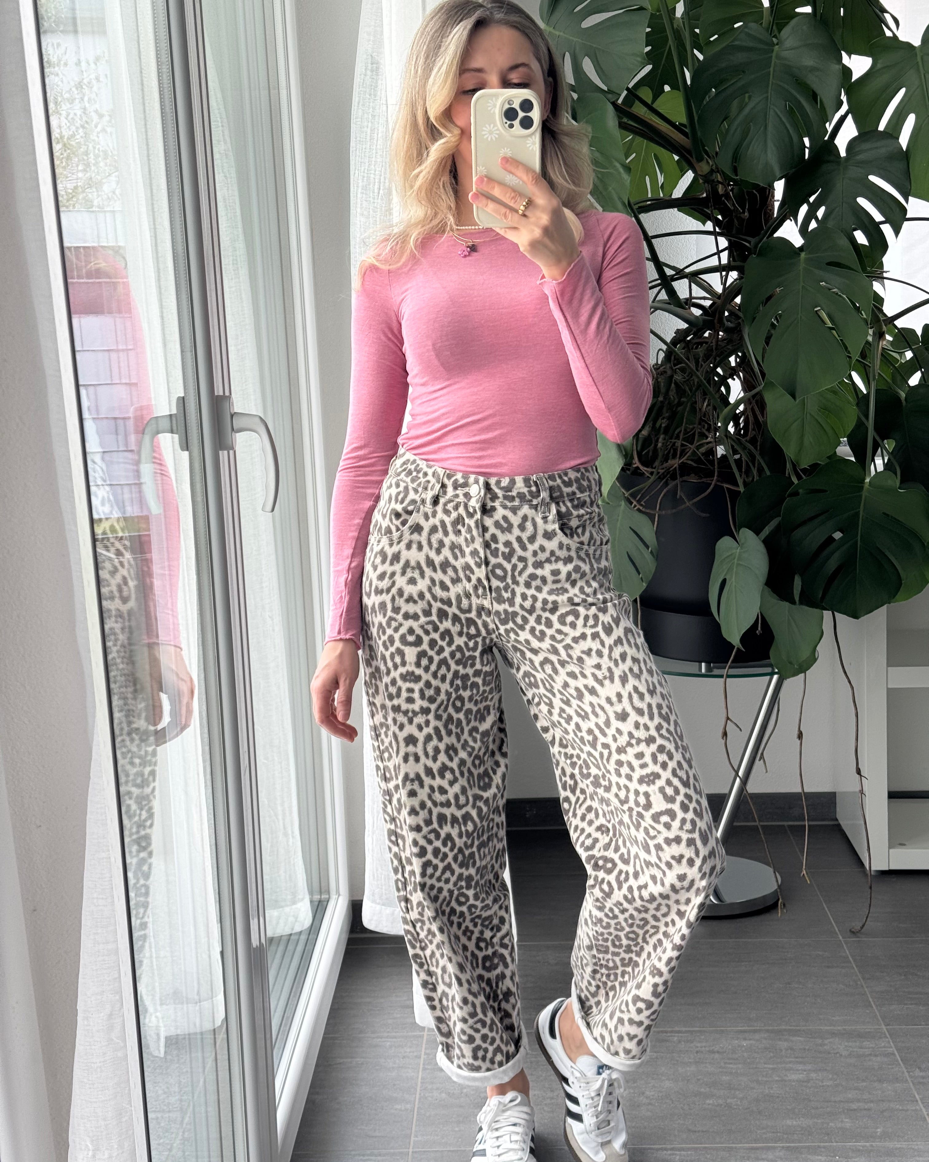 Stretch Balloon Jeans Leo Pard