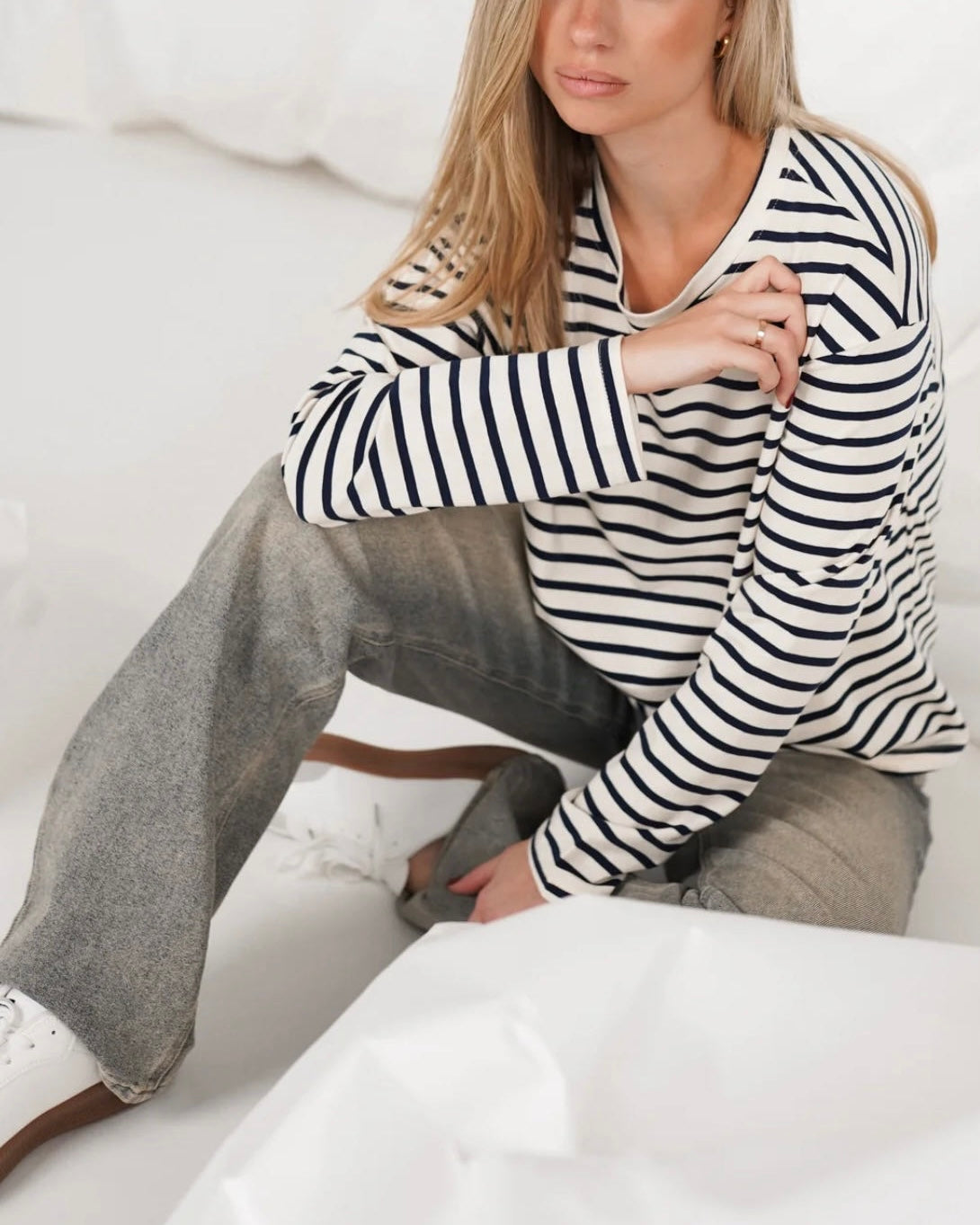 Shirt Everyday Weiß gestreift