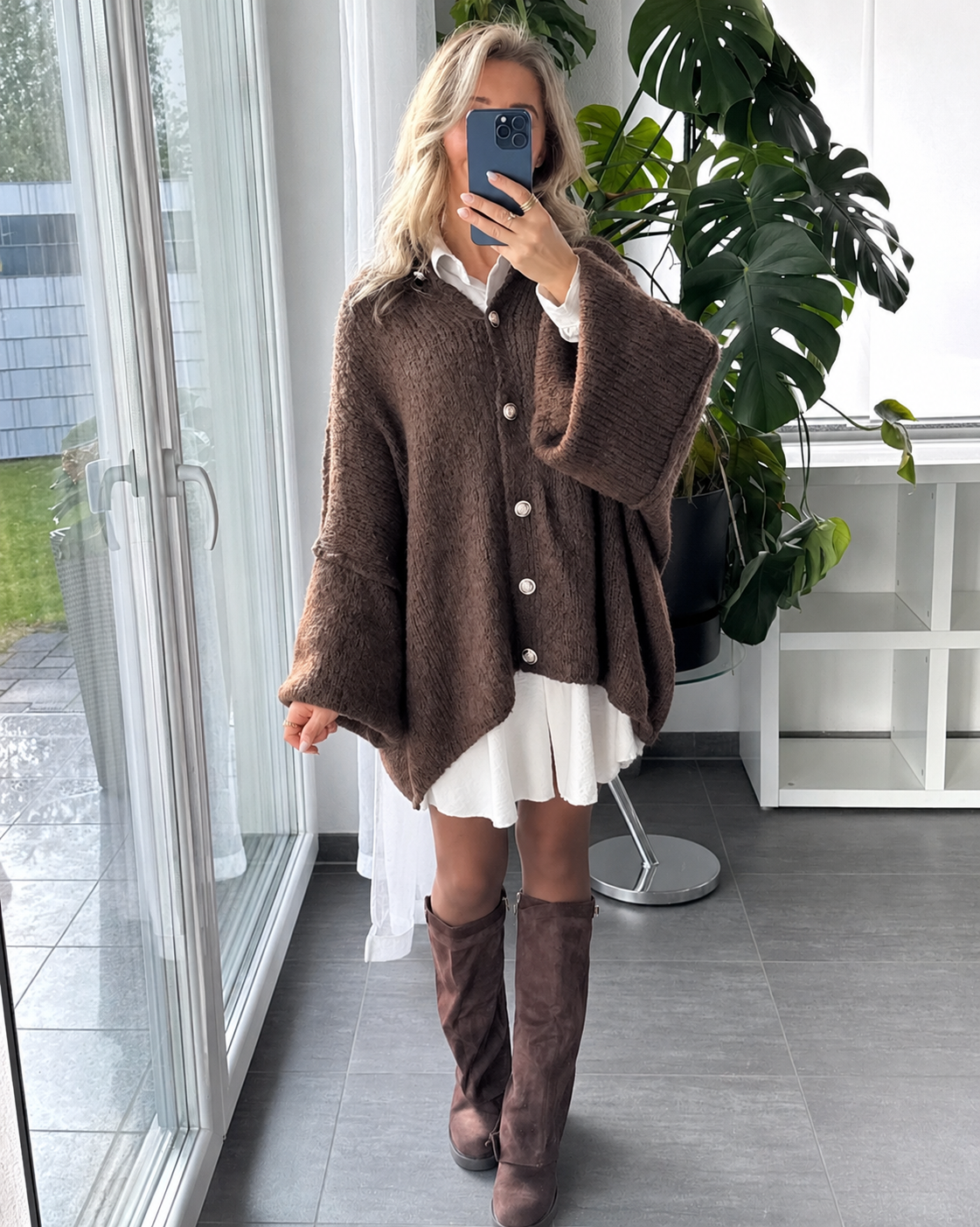 Strickjacke Elly Braun