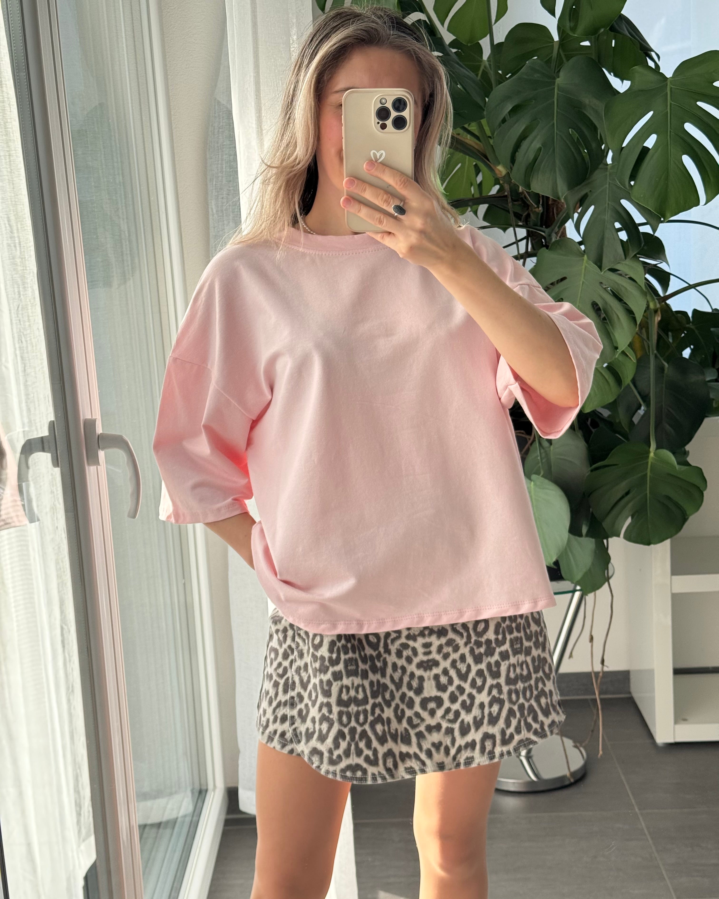 hochwertiges Oversize Shirt rosa