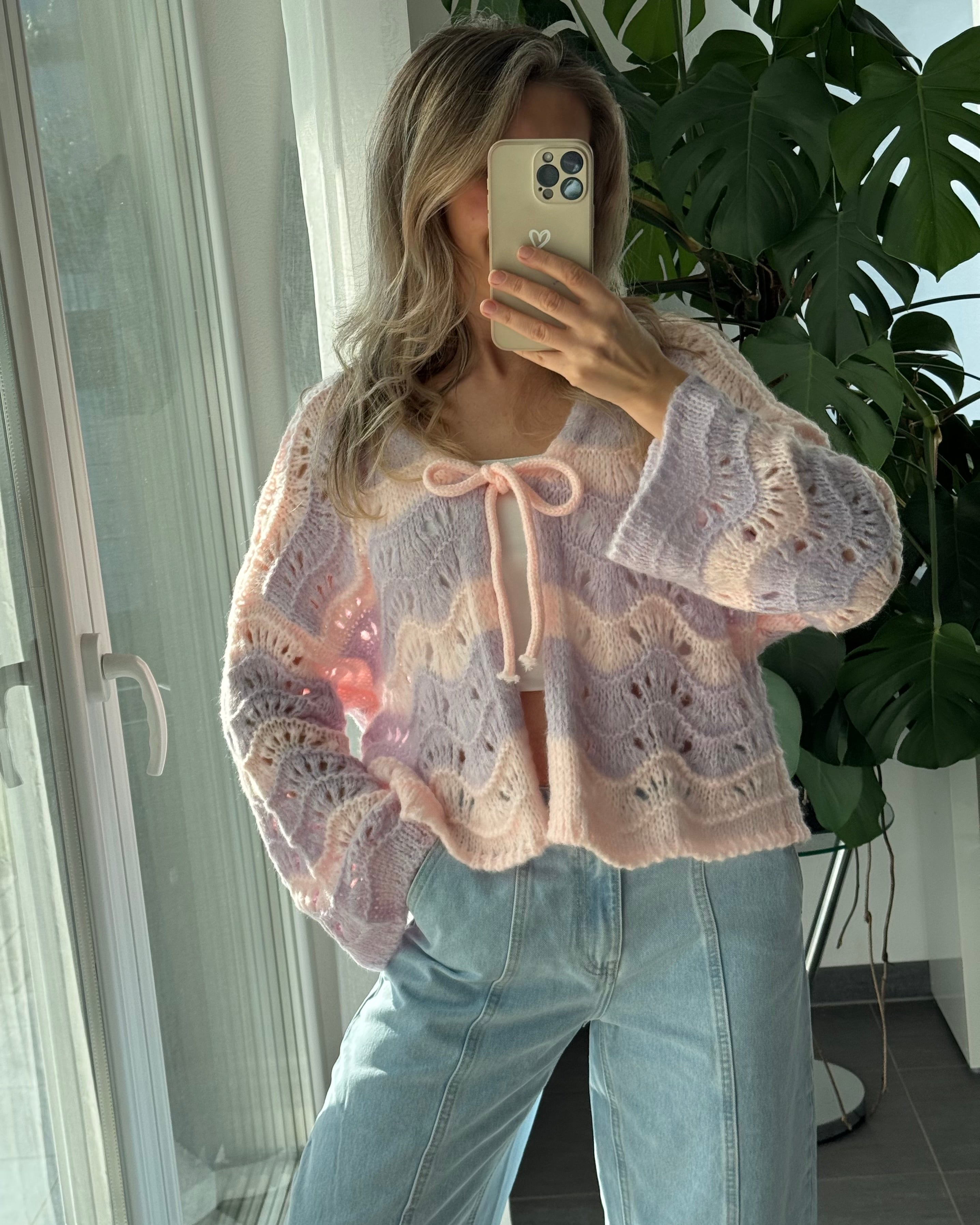 Cardigan Waves Flieder rosa