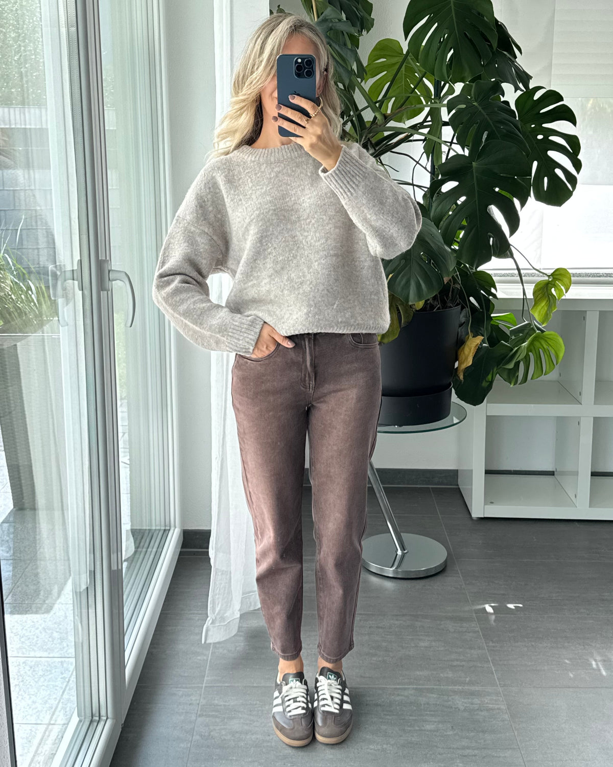 supersoft oversize Pullover Taupe