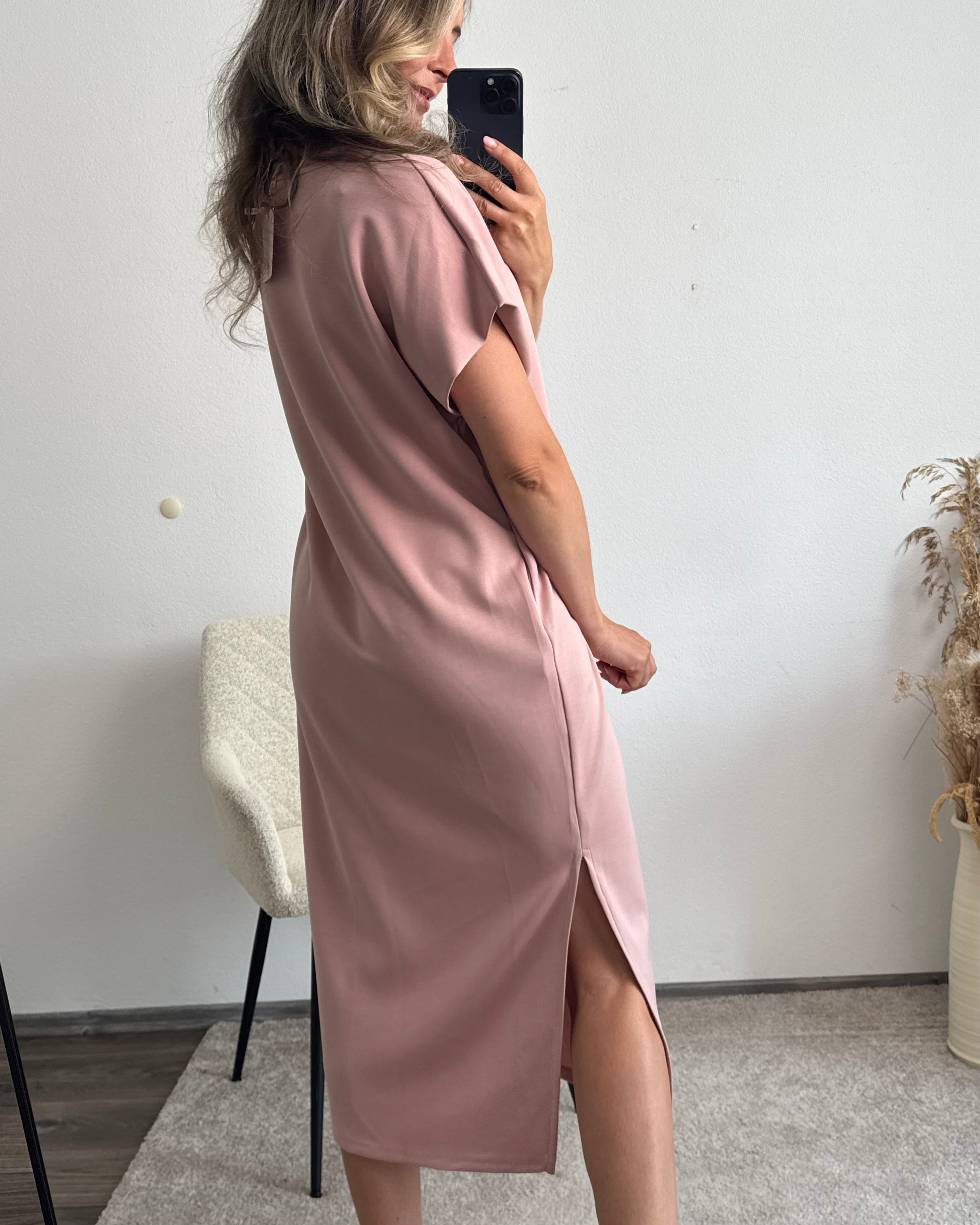 Oversize Kleid Butterstoff Luna rosa