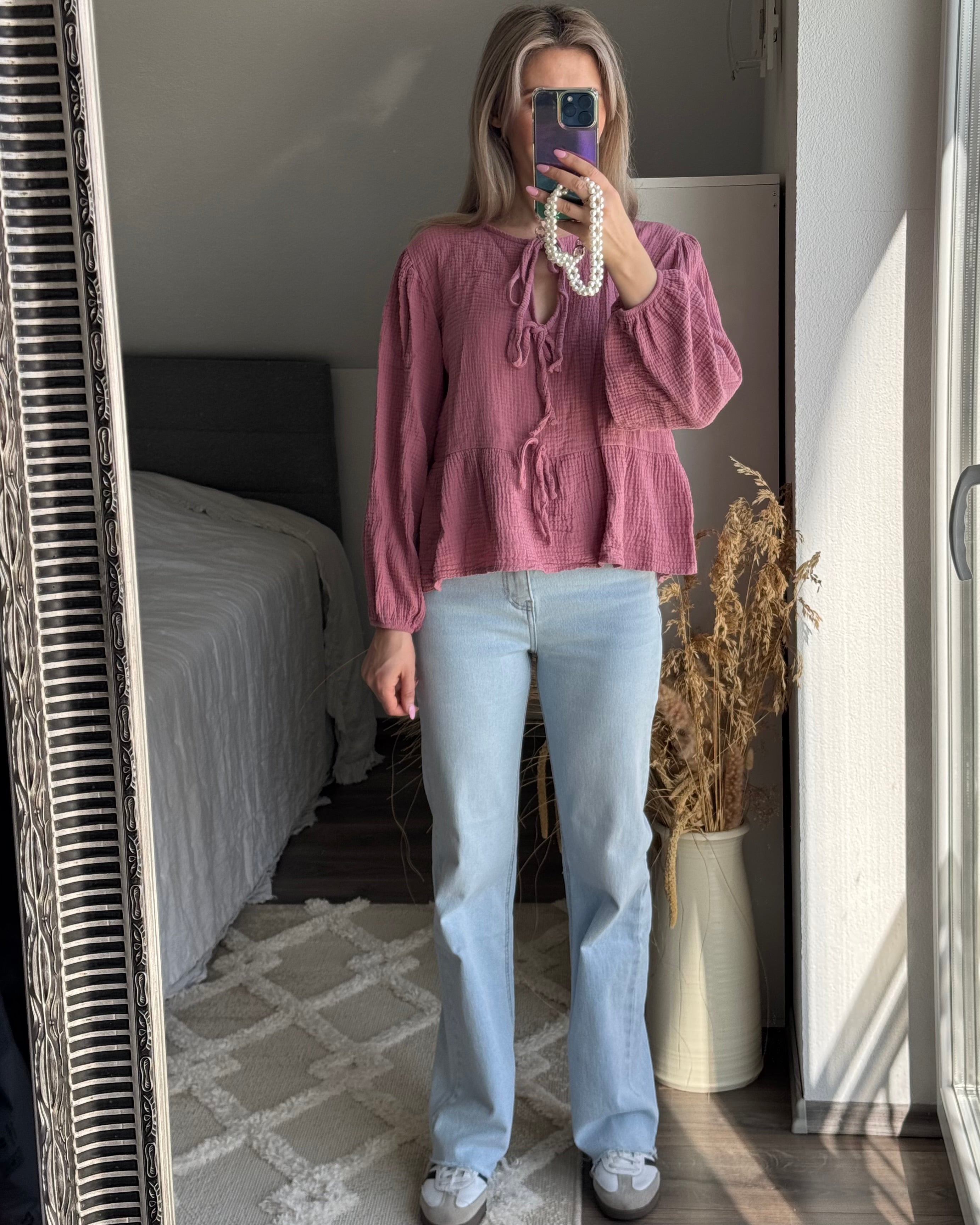 Straight Stretch Jeans hellblau