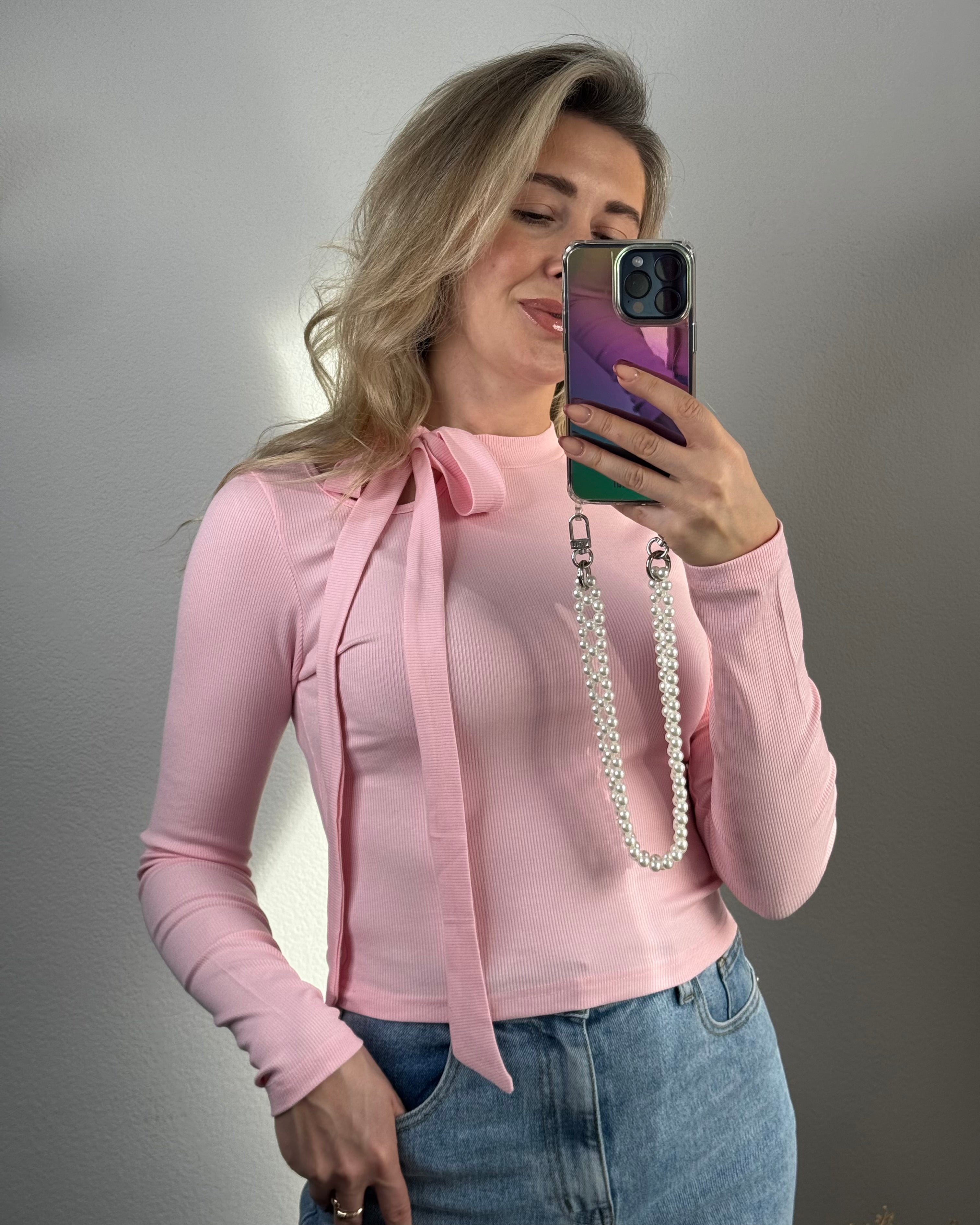 softy top mit Schleife ROSA