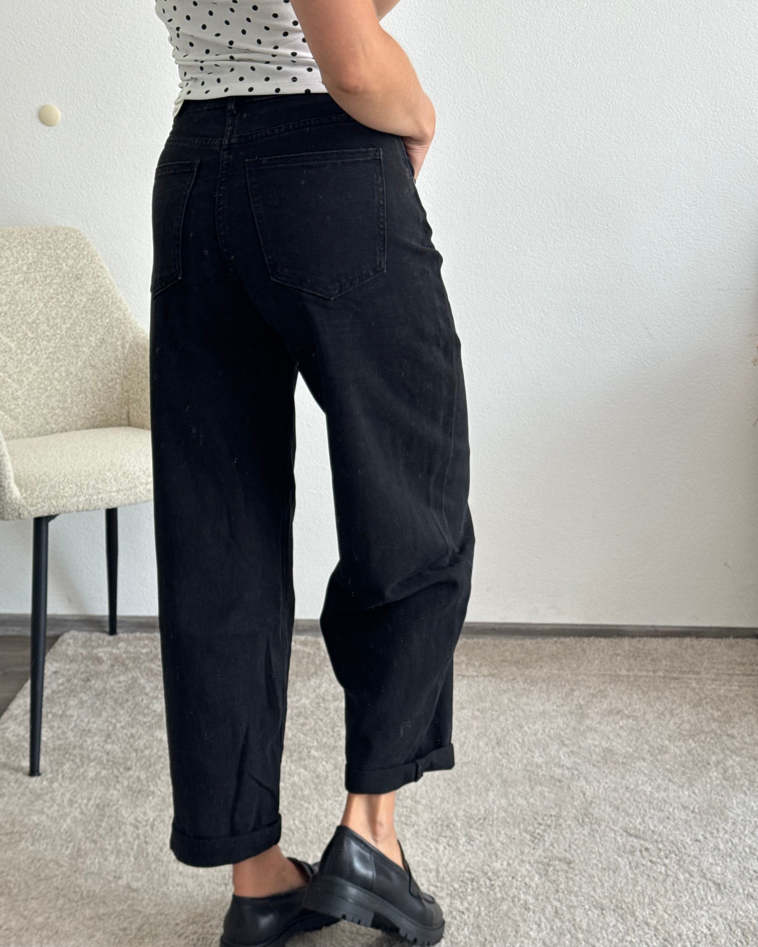 Stretch Ballon Jeans Schwarz