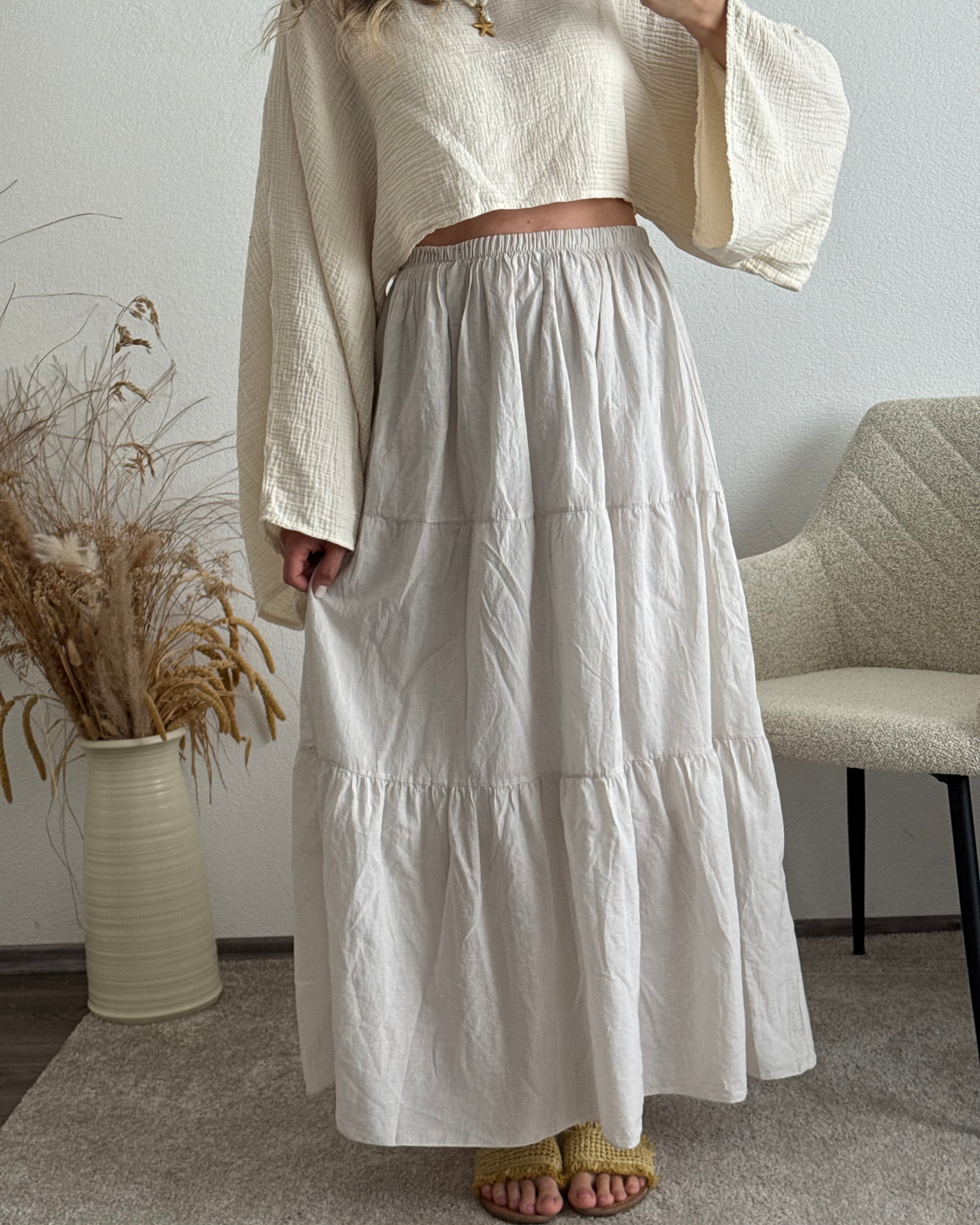 Cotton Maxi Skirt Boho Touch