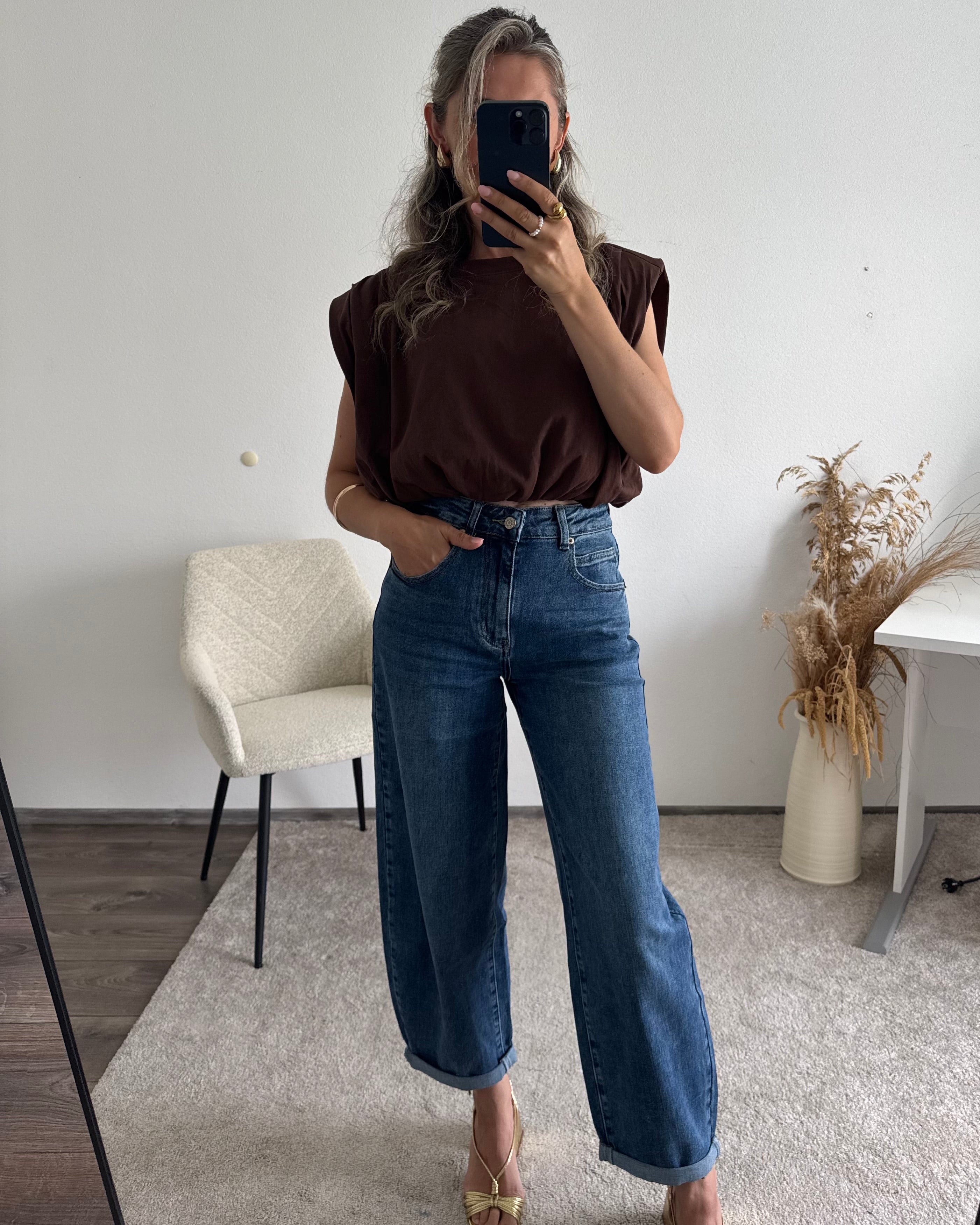 Stretch Ballon Jeans Blau