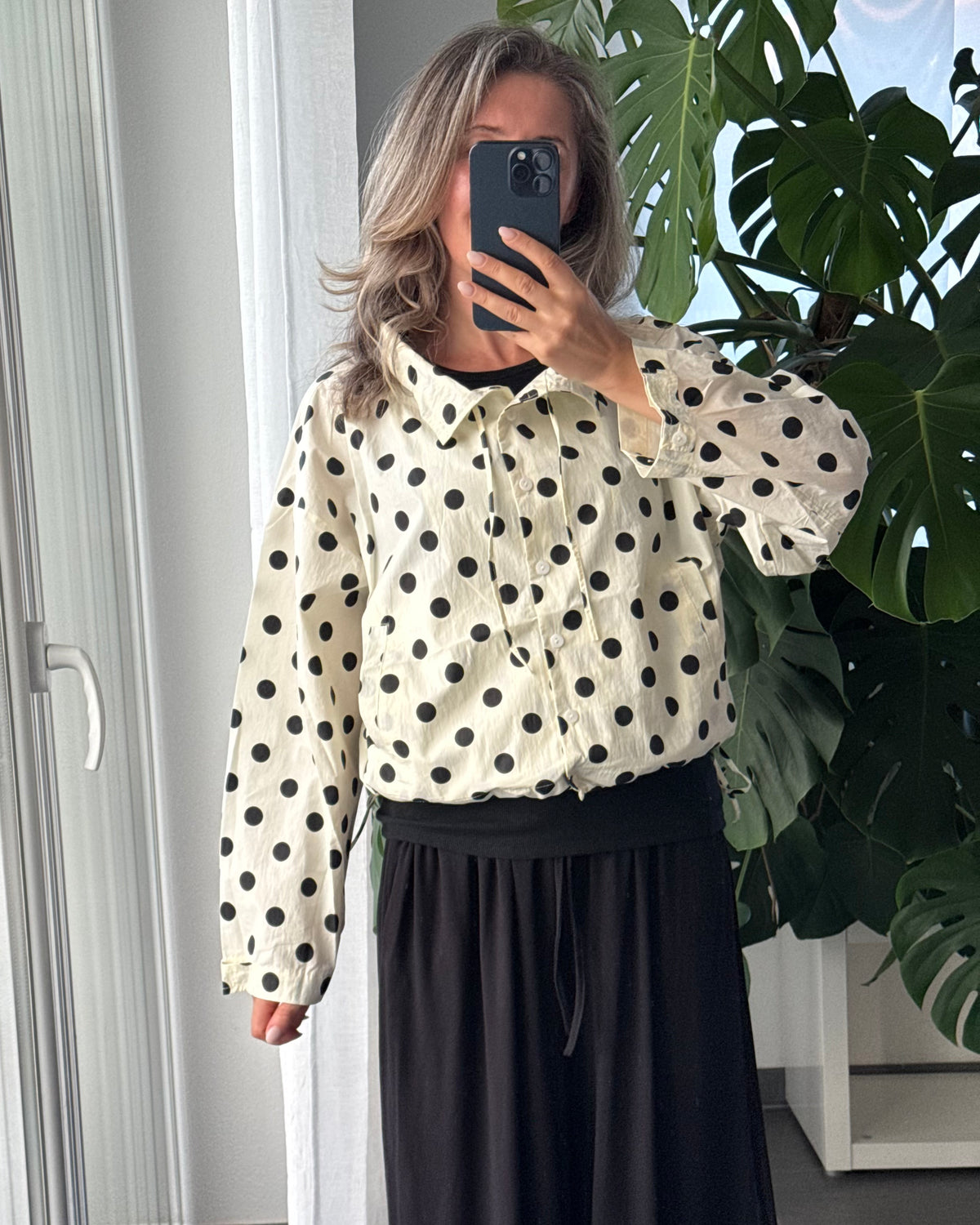 Soft Creme Polka Dots Jacket