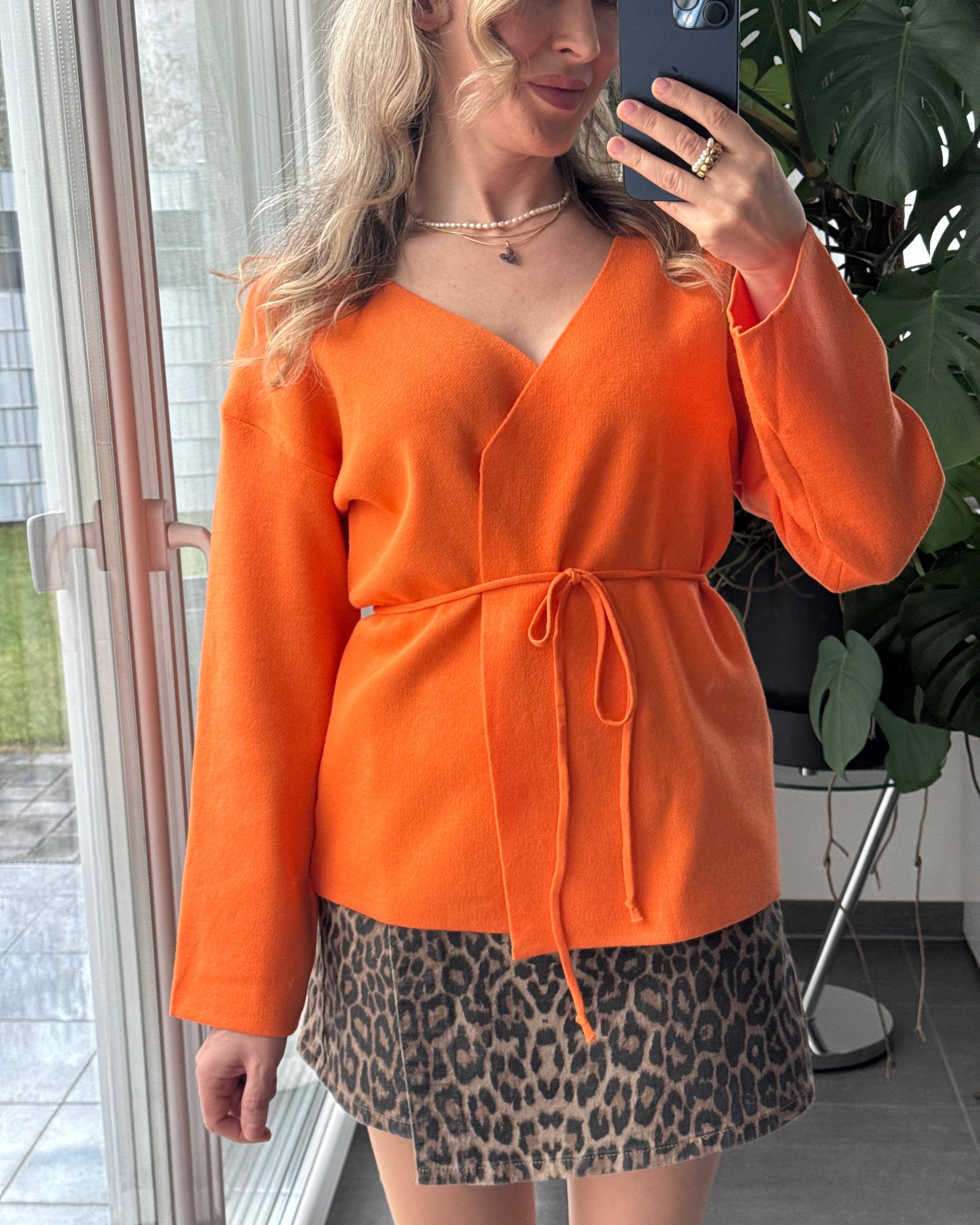 Wickelcardigan Orange Dream