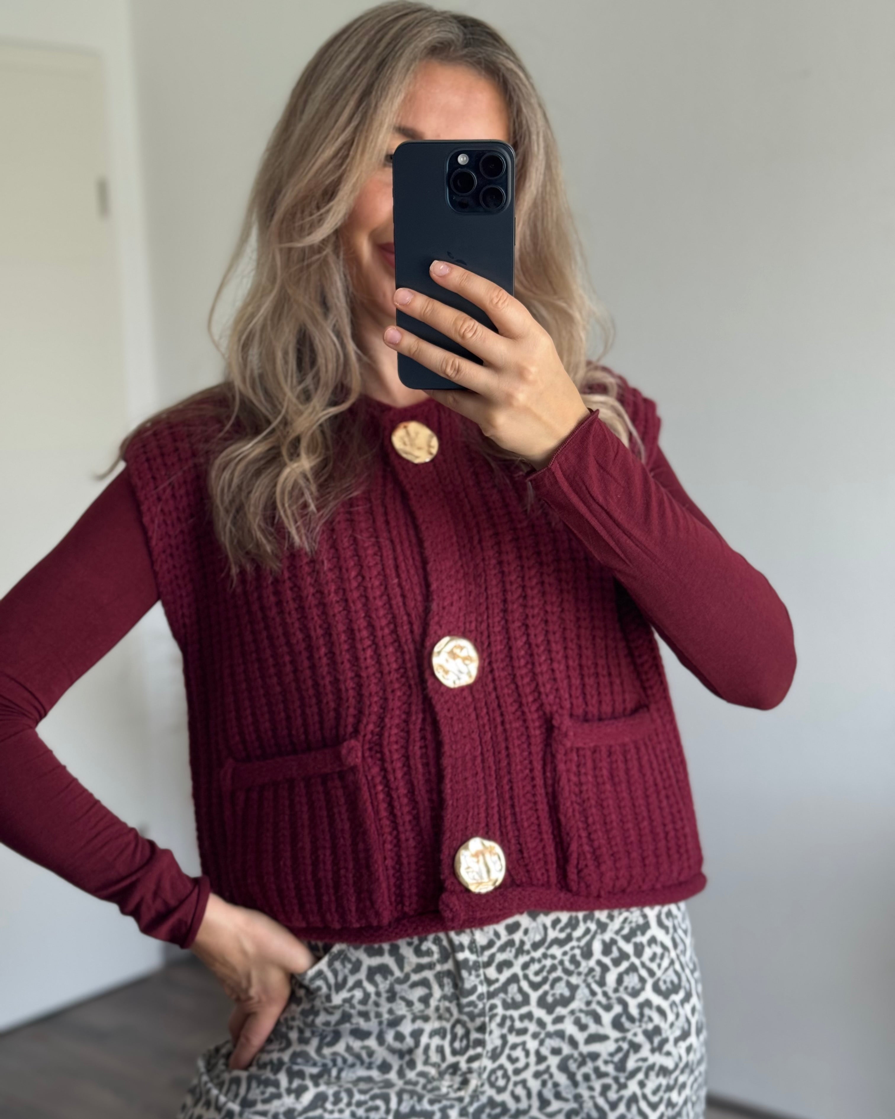 Grobstrickweste Luna