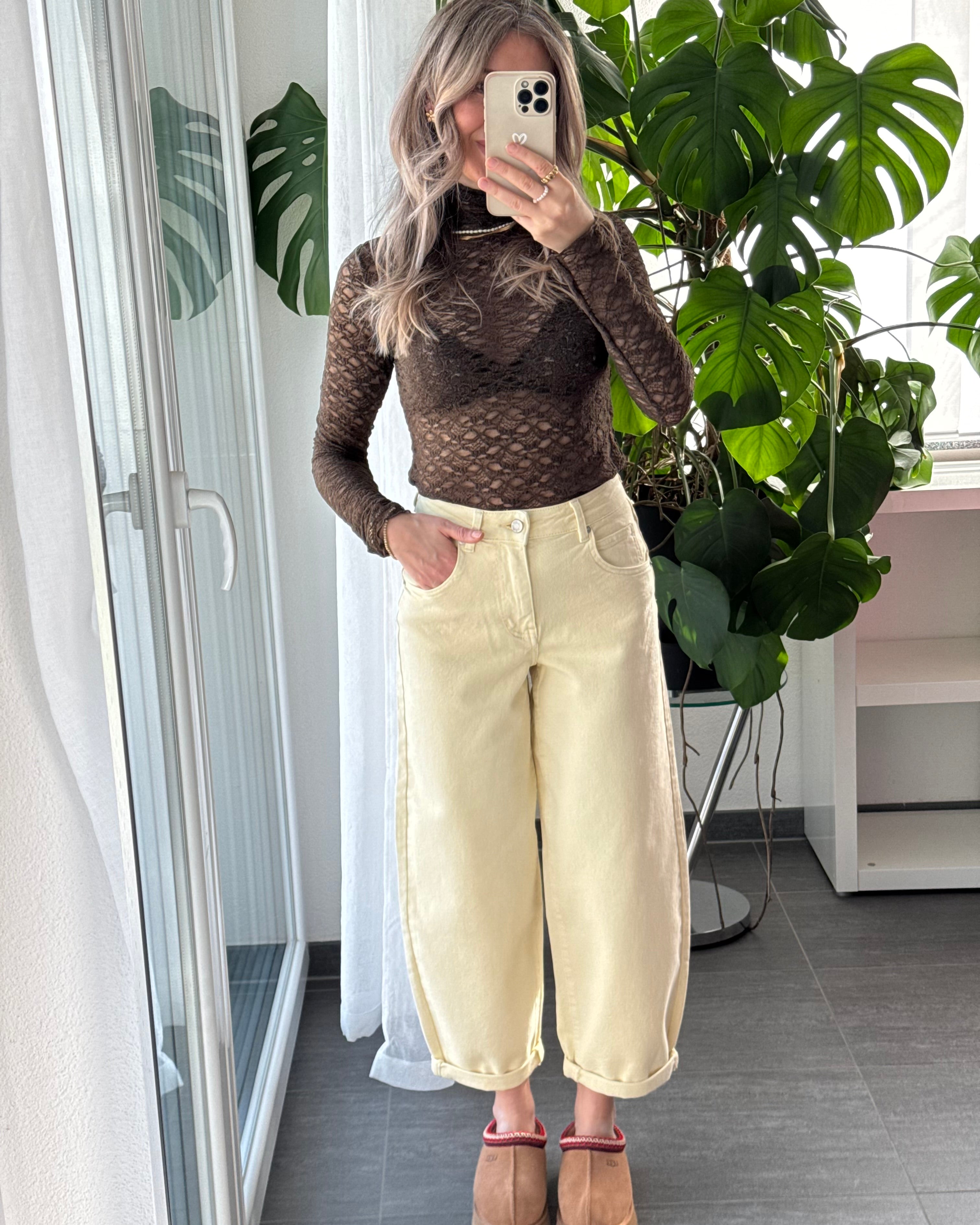 Stretch Balloon Jeans Butter yellow