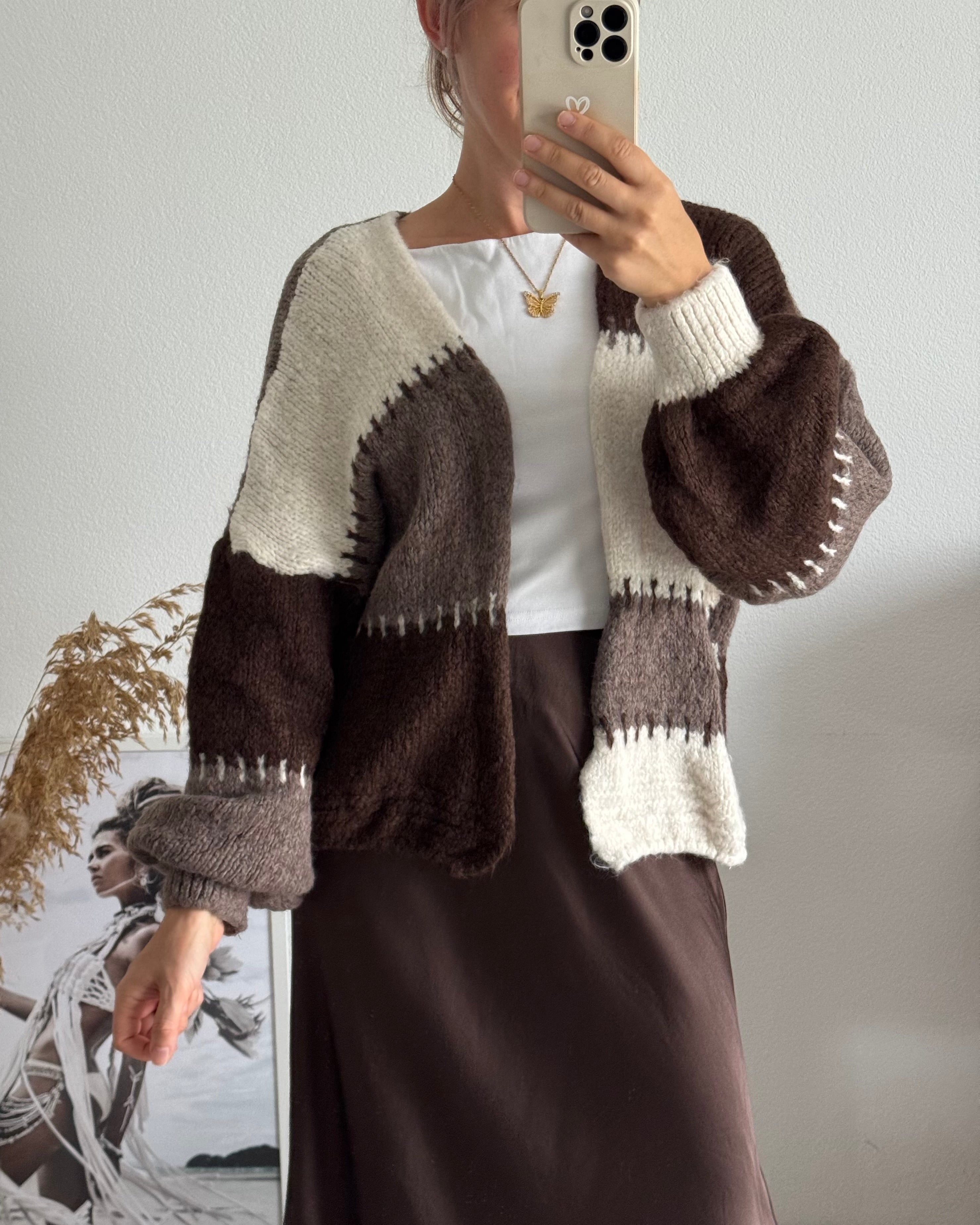 B Ware Offener Cardigan Merle BRAUN (Umtausch ausgeschlossen)