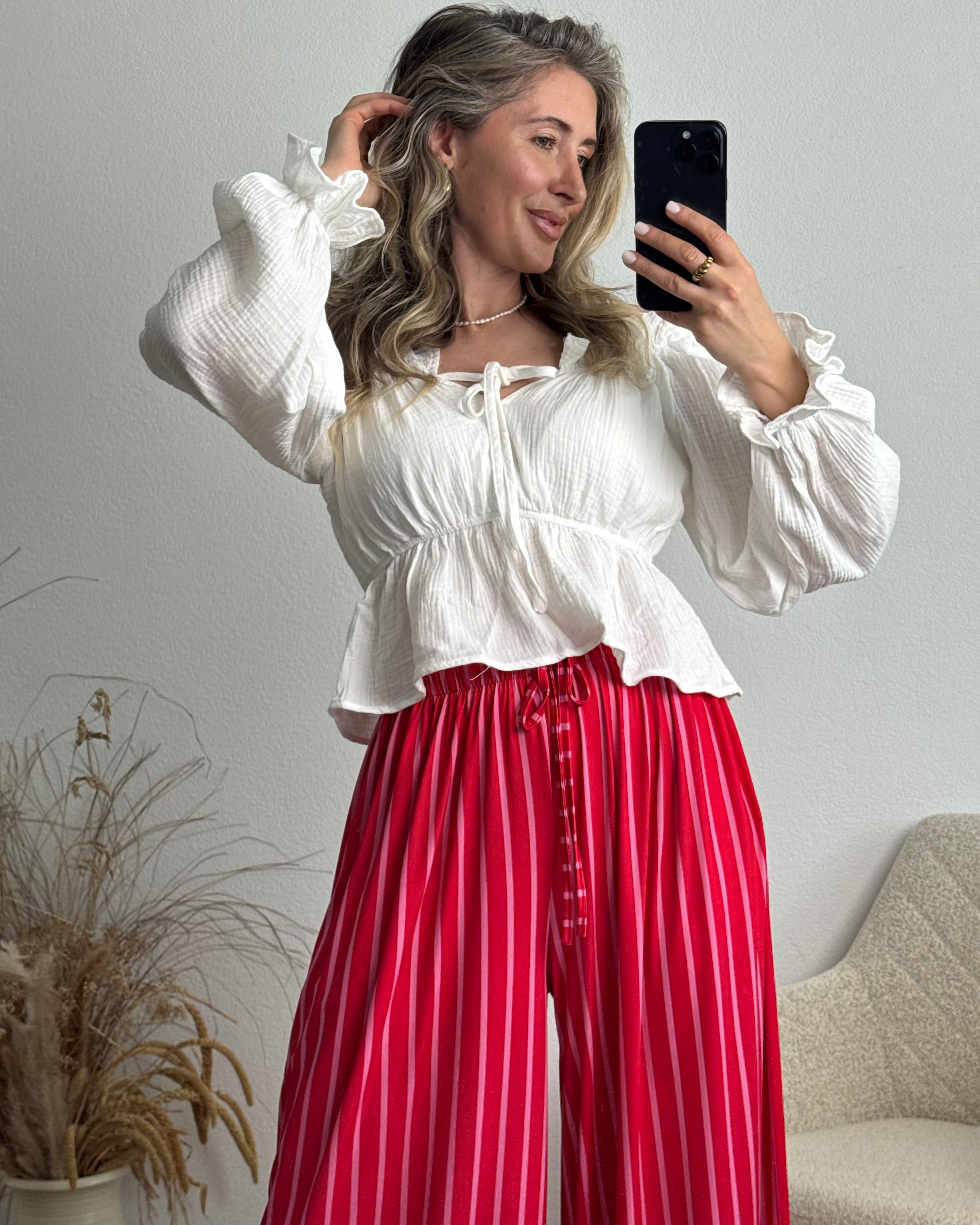 Musselinbluse Bella weiß