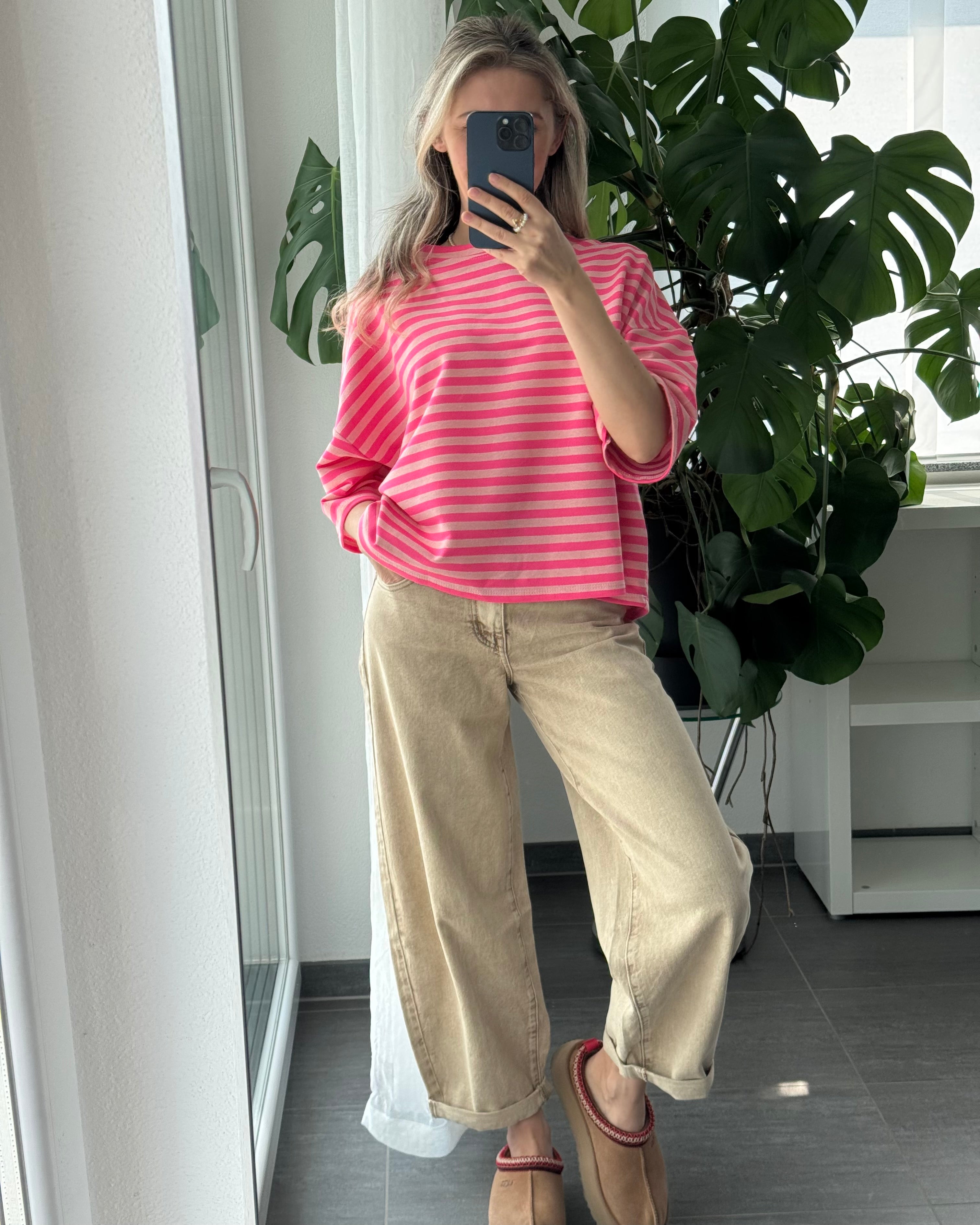 Shirt Streifenliebe Rosa Pink