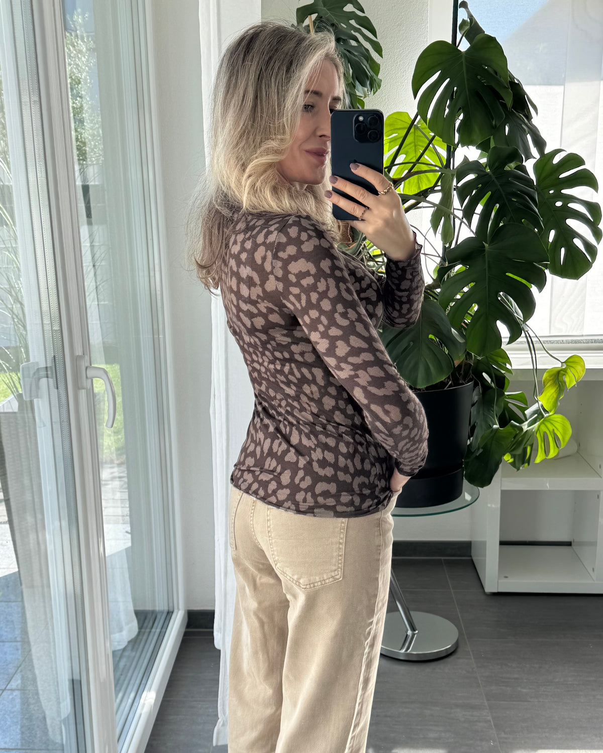 Kaschmir Longsleeve Leo Braun Premium-Qualität