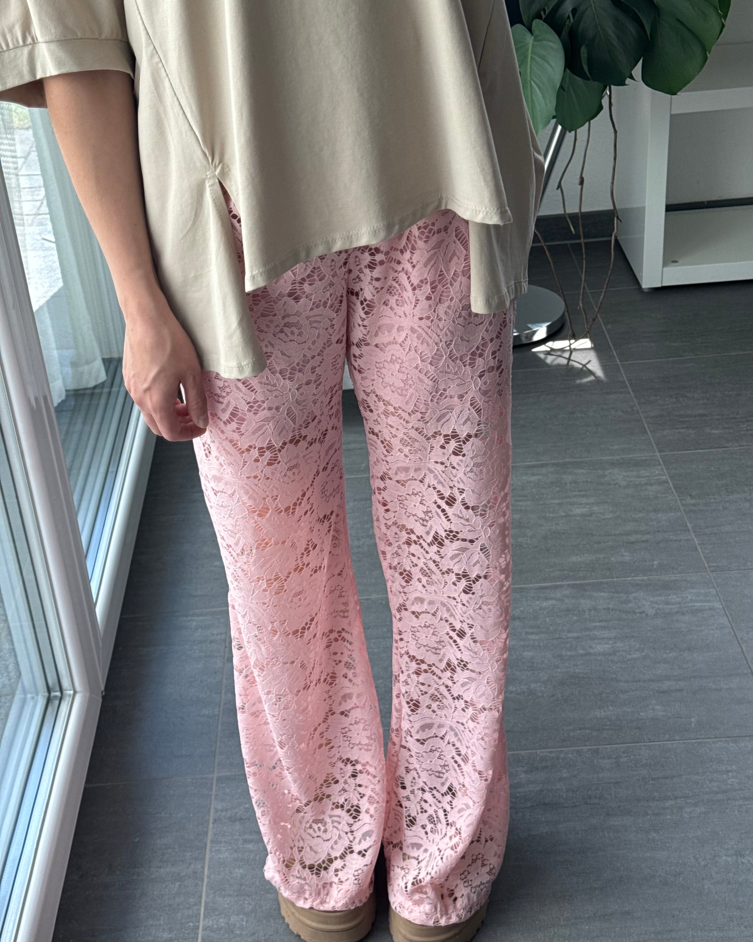 Spitzenhose rosa
