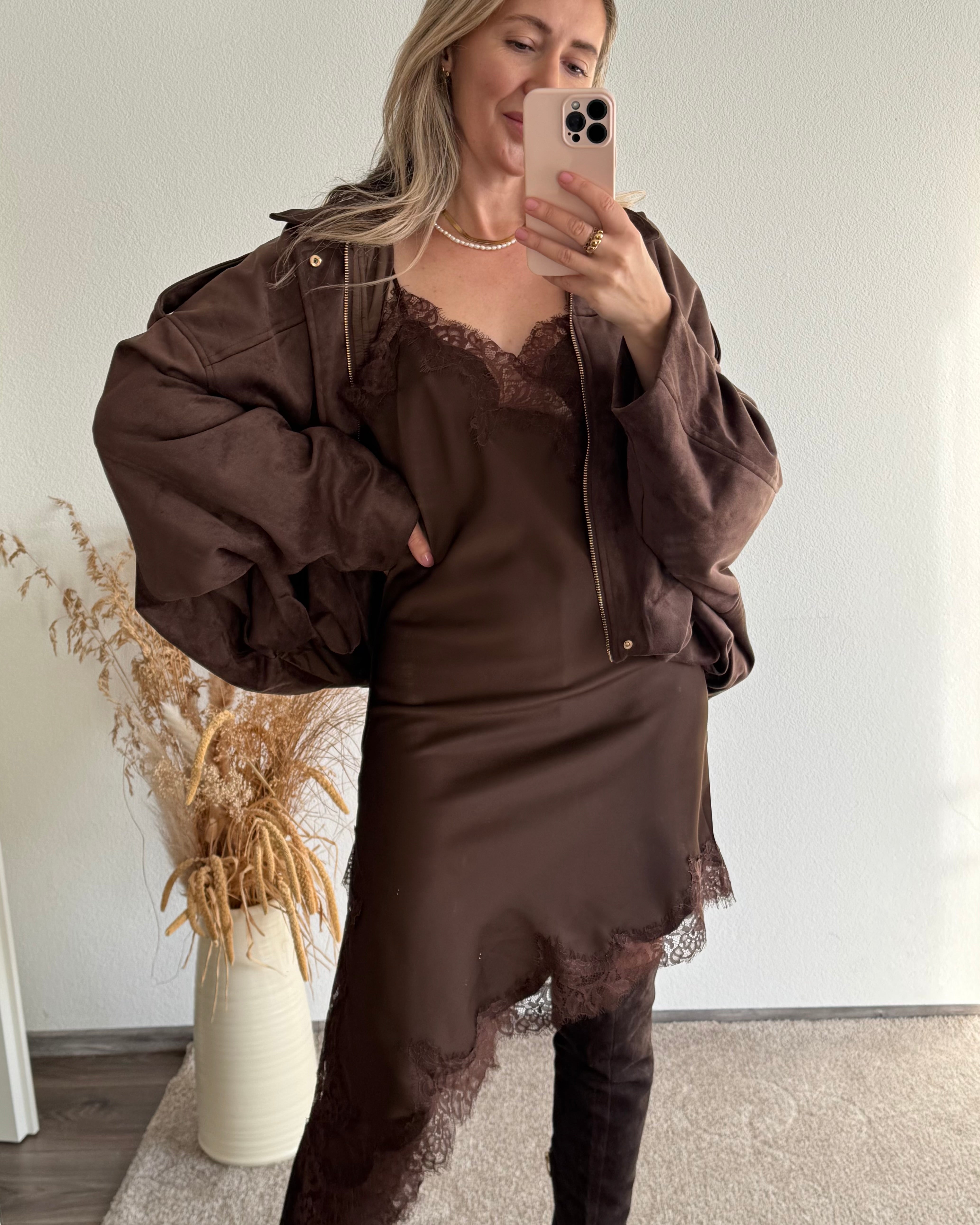 Satindress Lace COFFEE