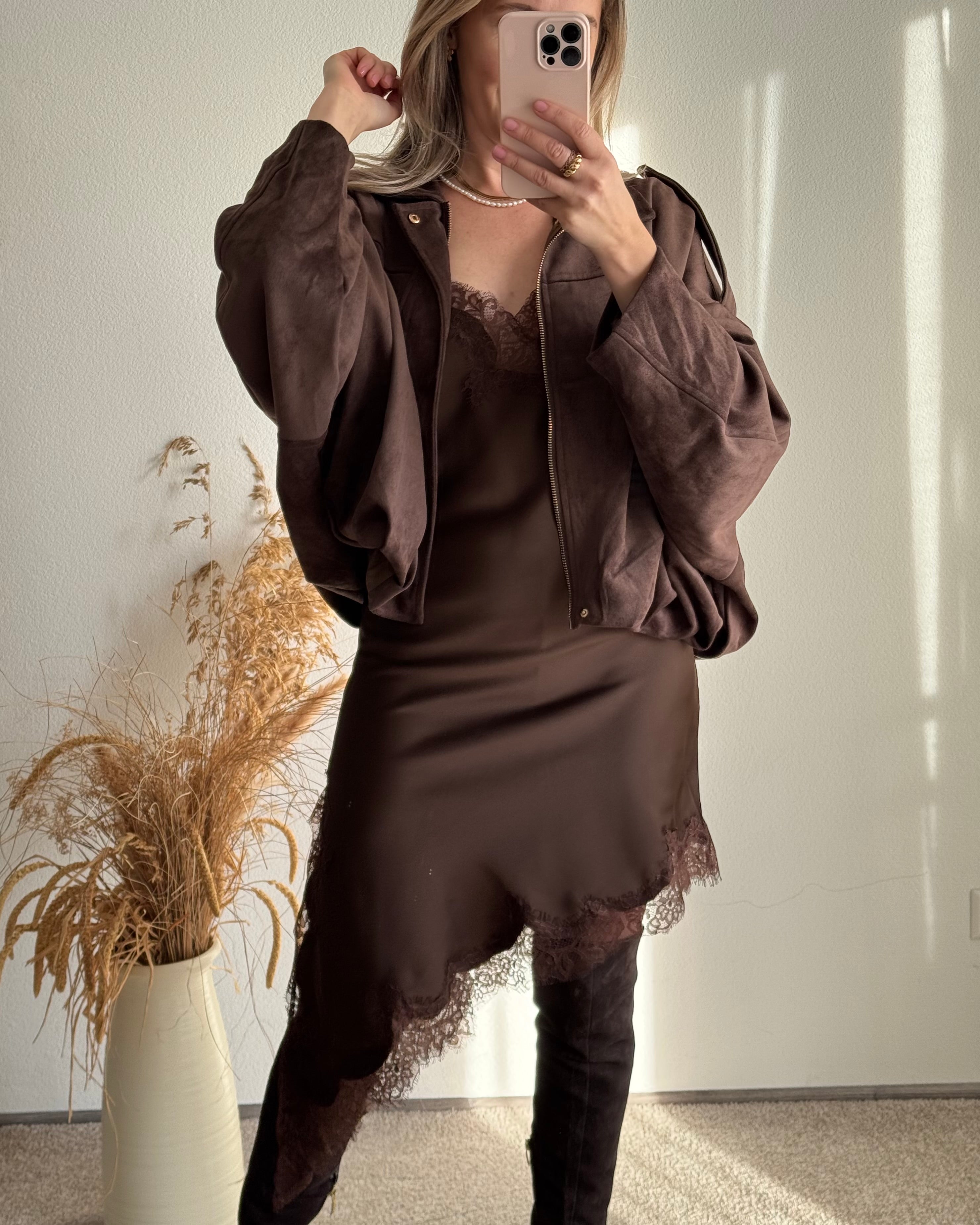 Satindress Lace COFFEE