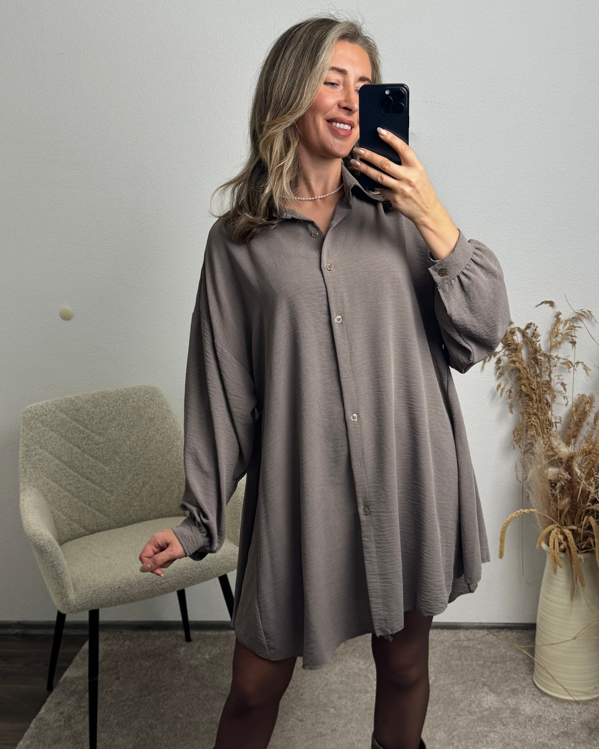 Blusenkleid Marlie Taupe