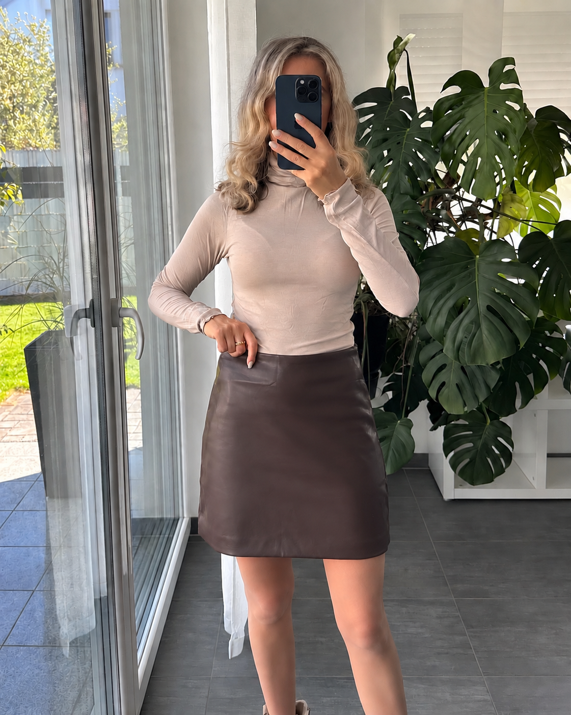 Lederoptik Rock Noa braun