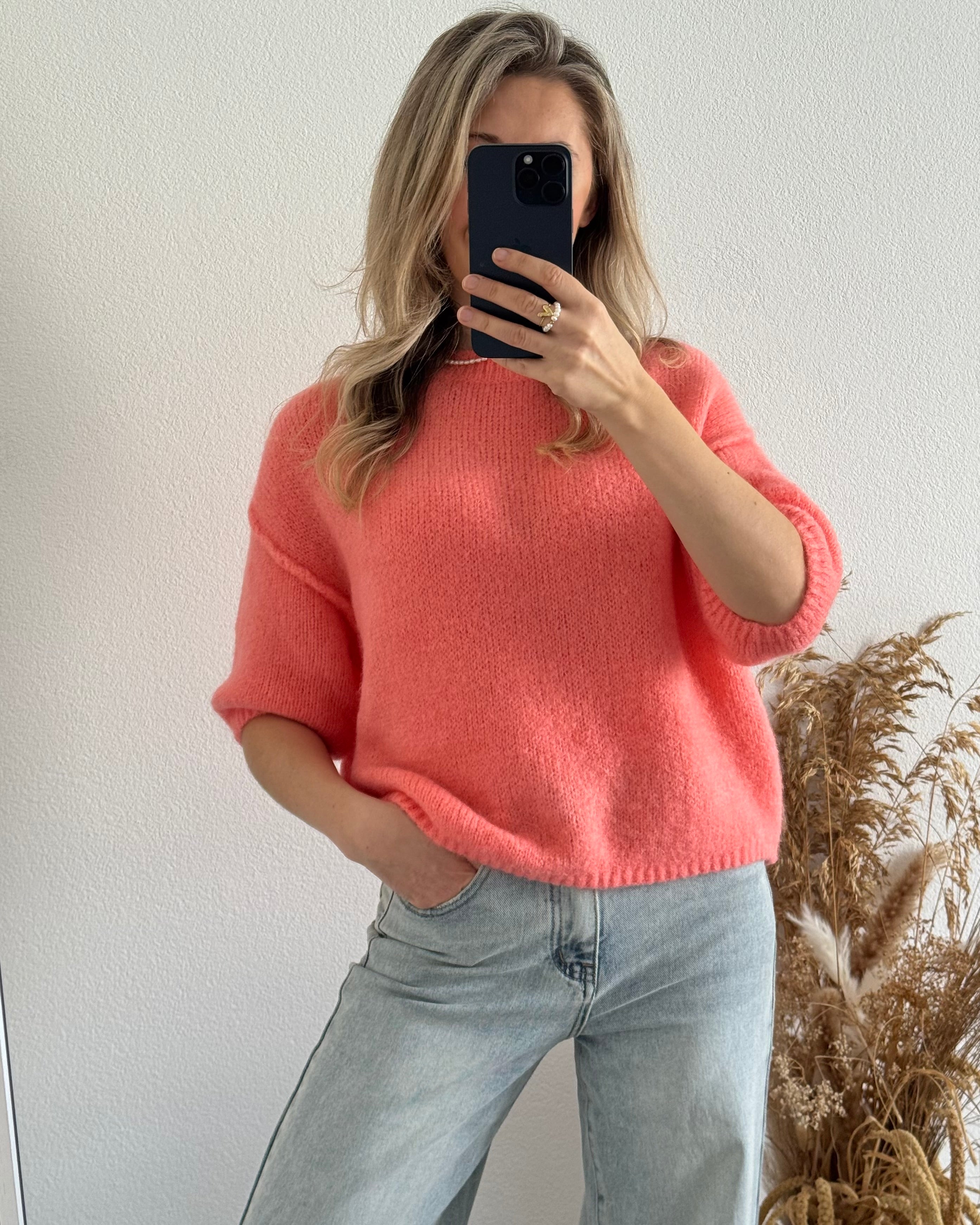 Kurzarm Pullover Apricot