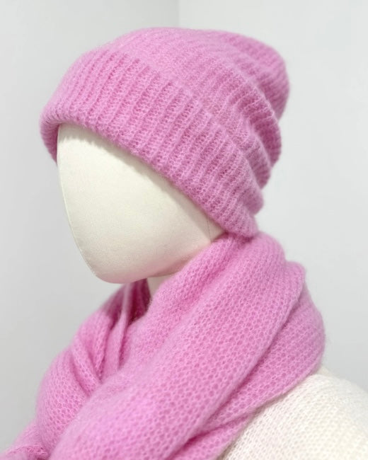 FLUFFY MOHAIR MÜTZE PINK