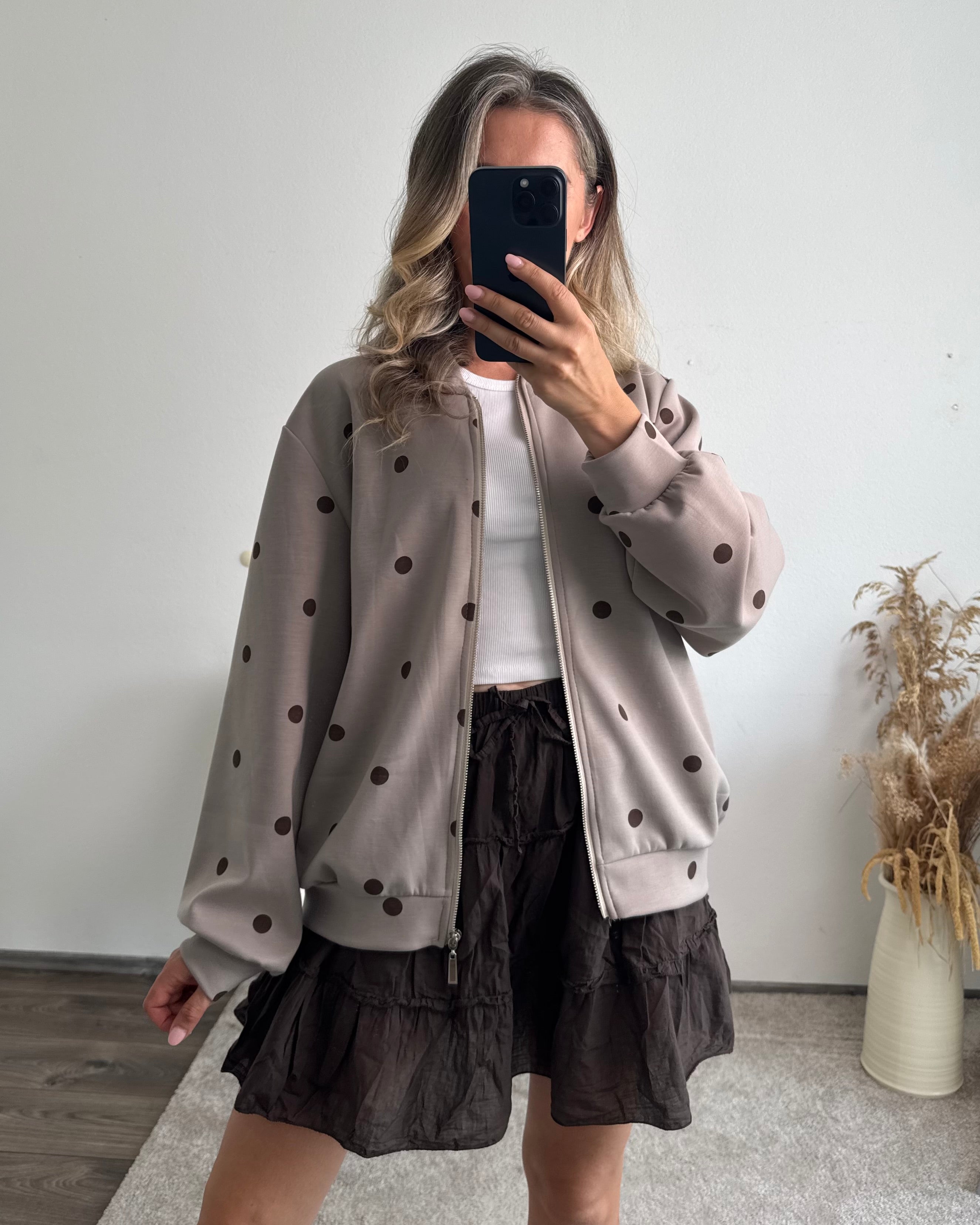 Sweatjacke Mocha Dots