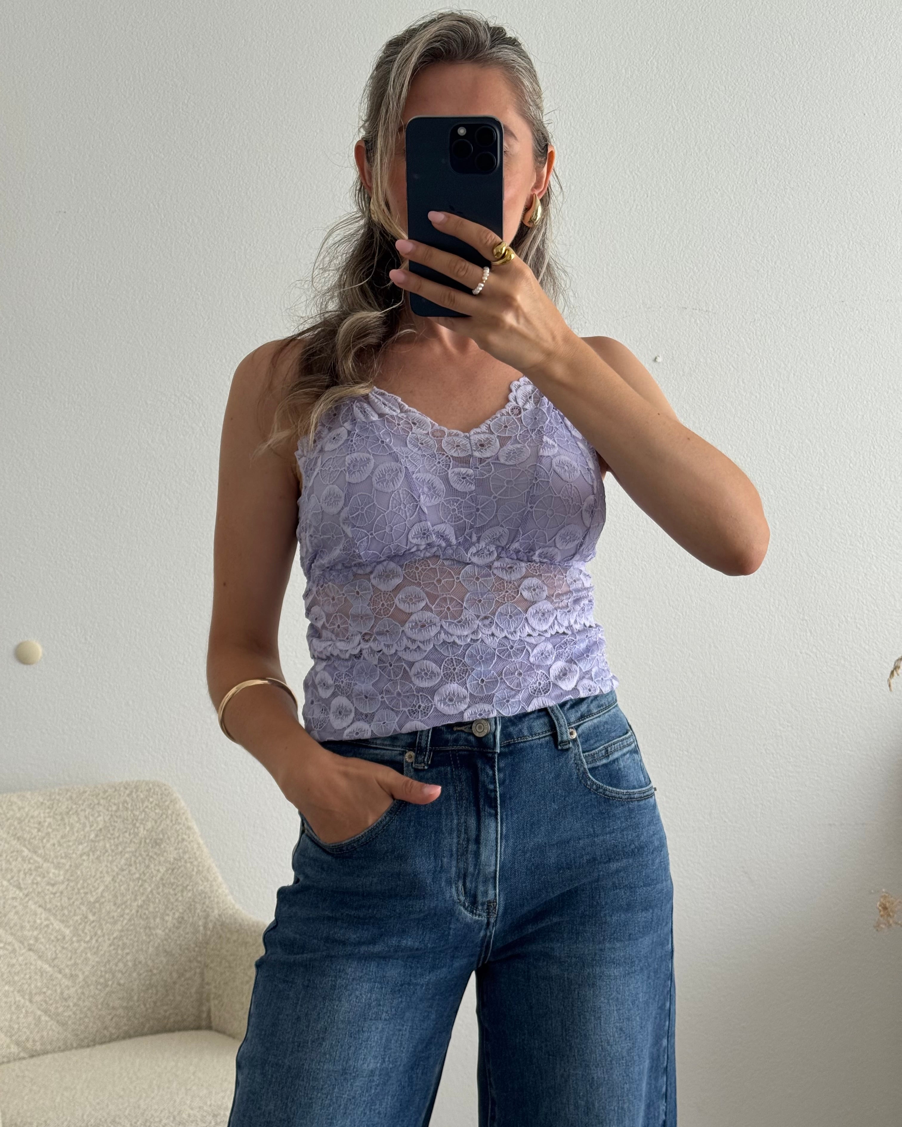 Spitzentop Lace Love Flieder