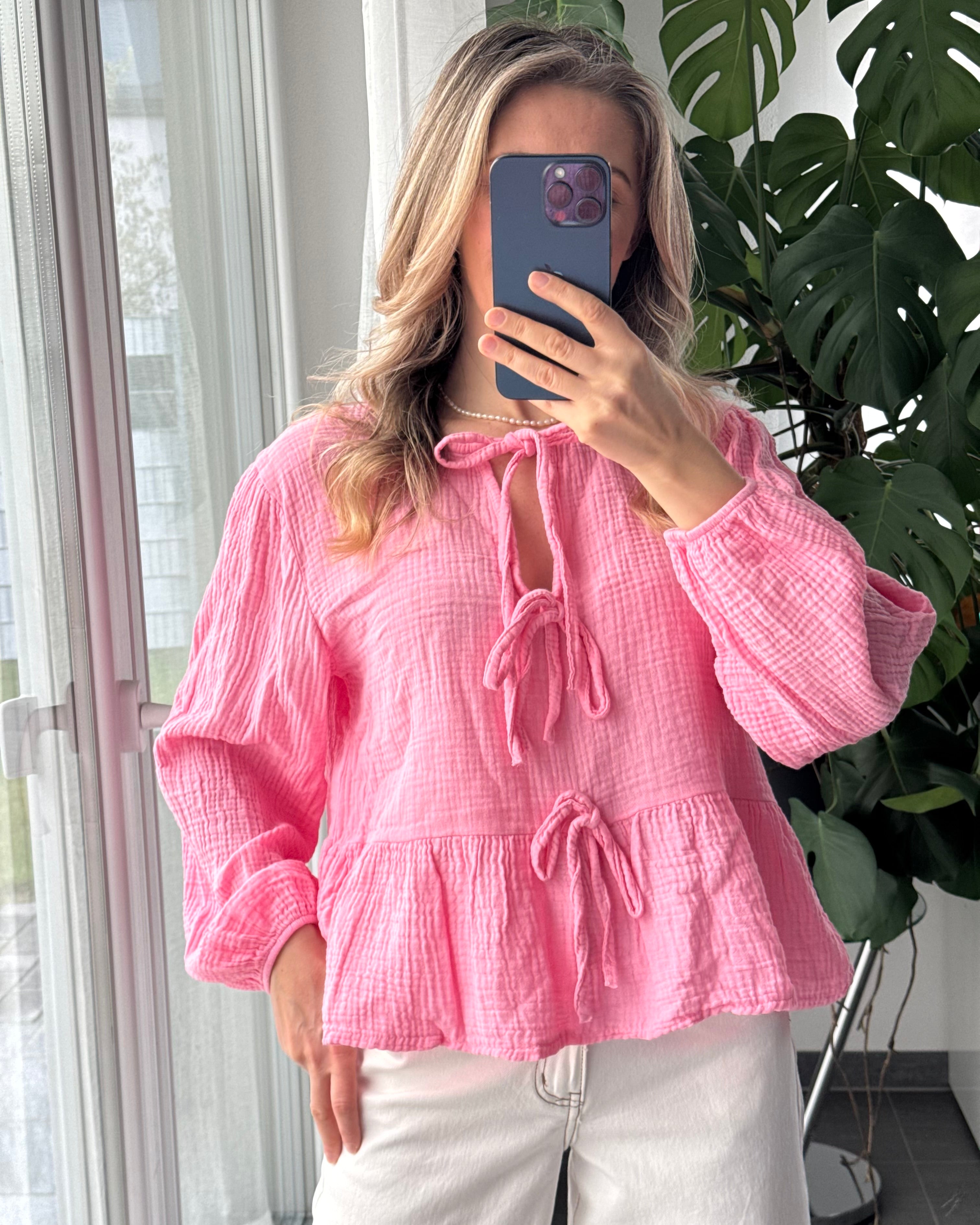 Musselinbluse Melly bubblerosa