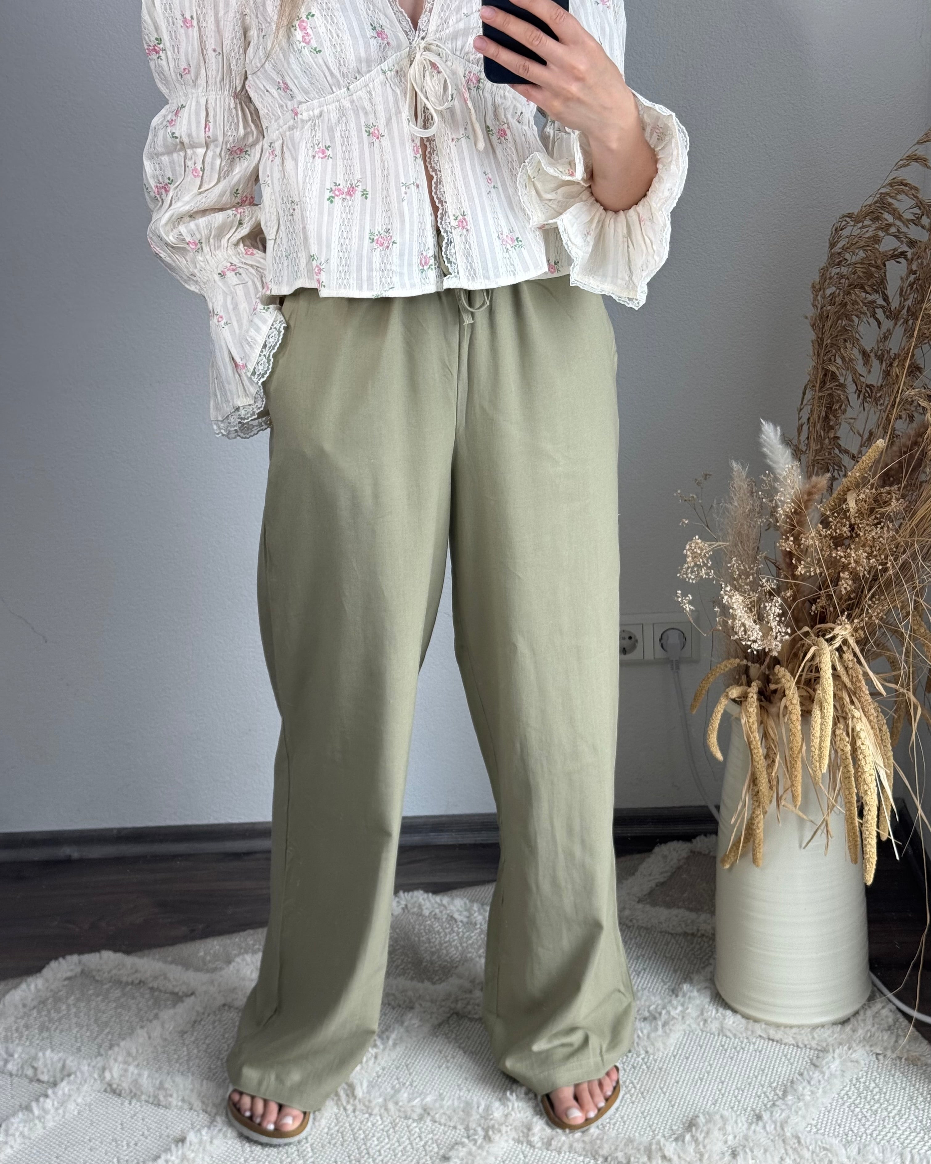 Leinenhose Khaki