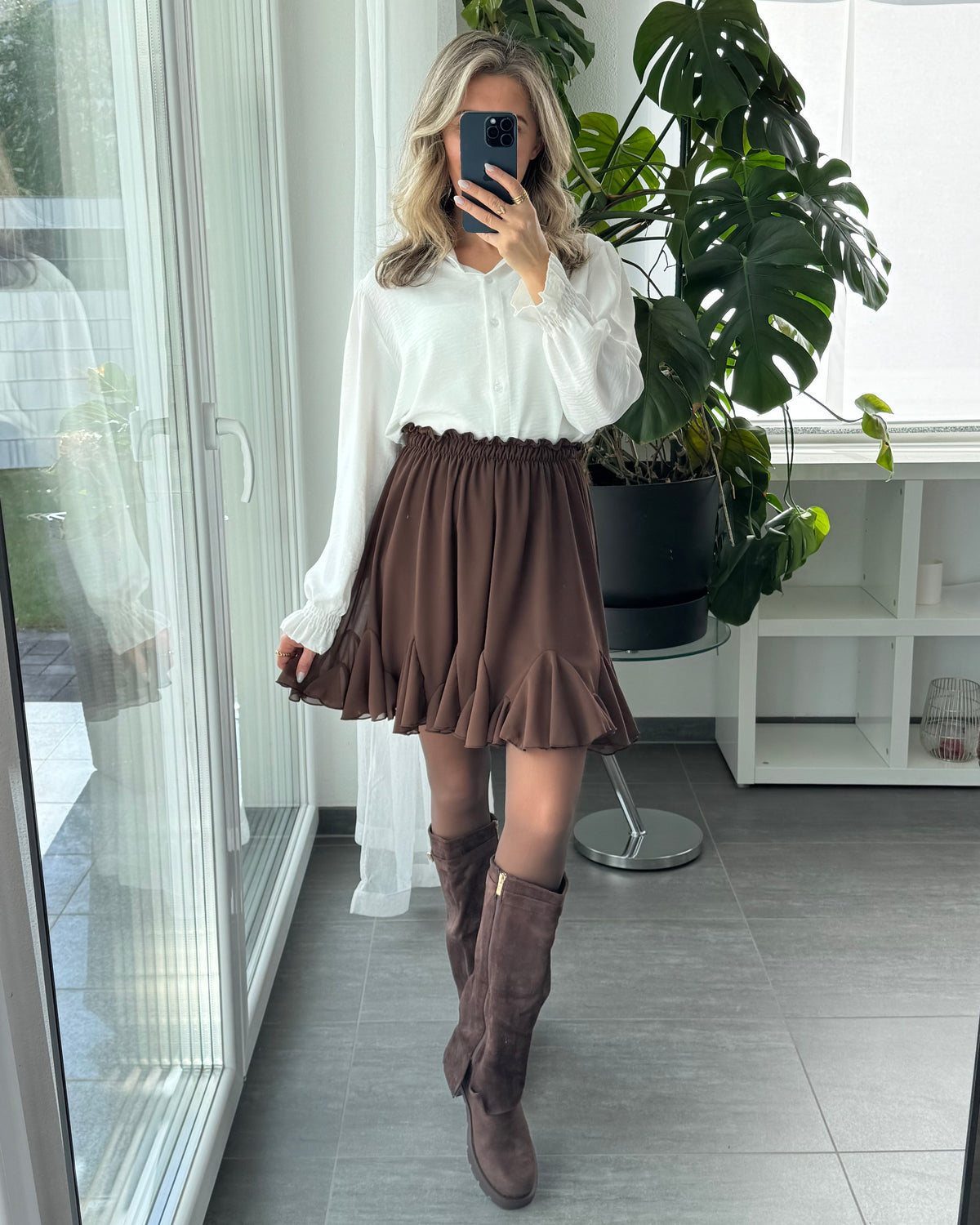 Bluse Marlie Rüschen Weiß