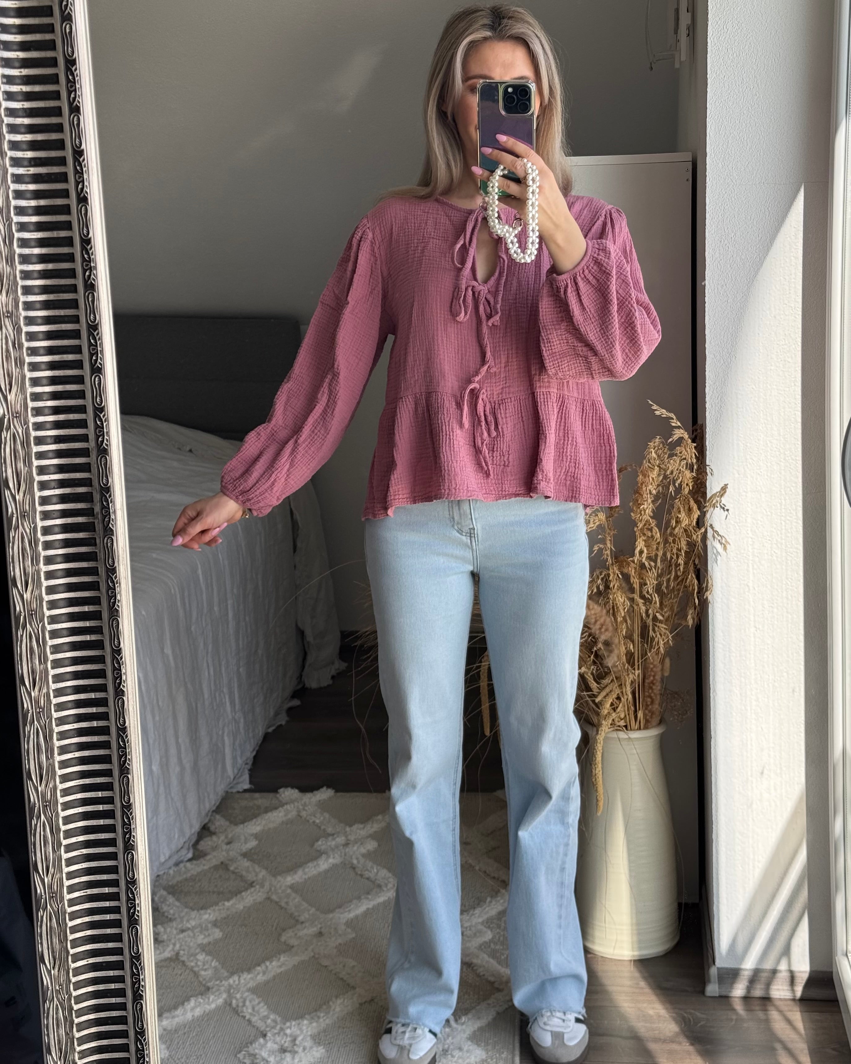 Straight Stretch Jeans hellblau