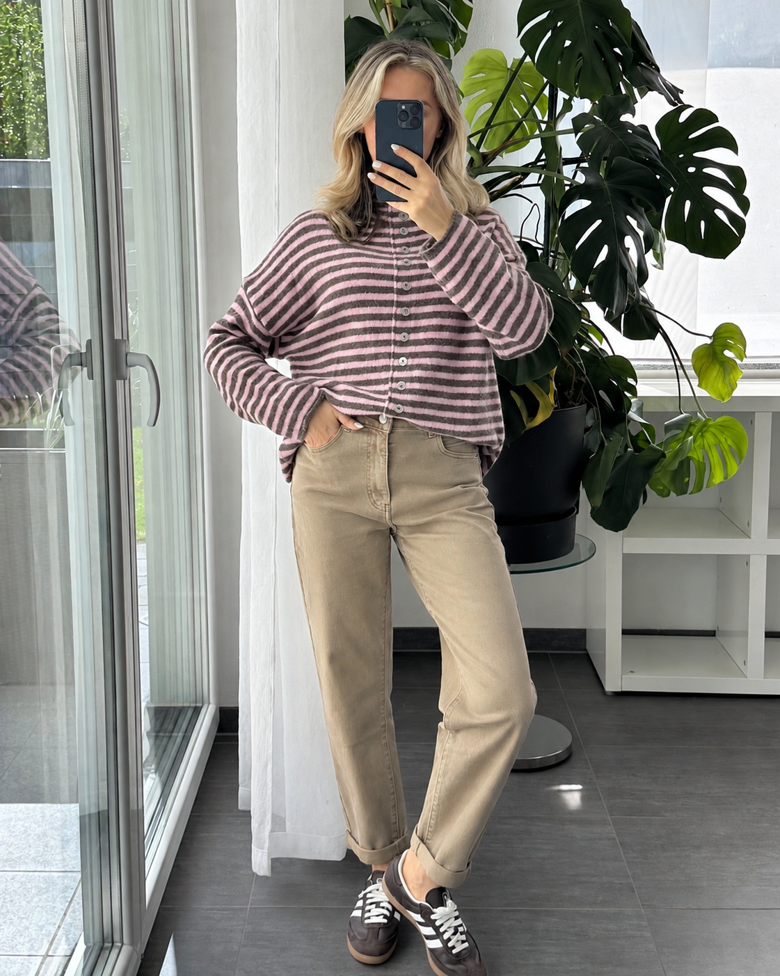 Cardigan Cozy Days Taupe rosa