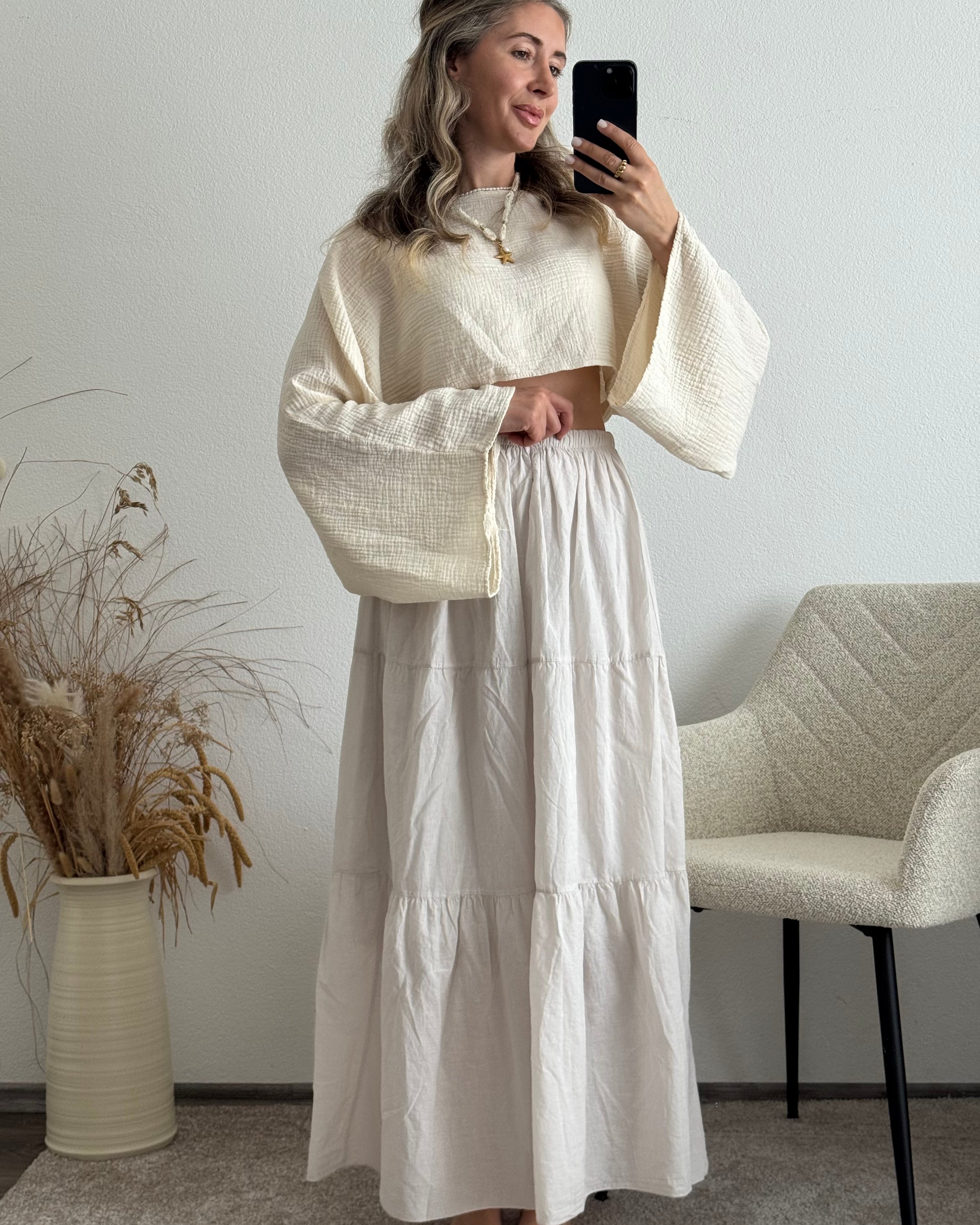 Cotton Maxi Skirt Boho Touch