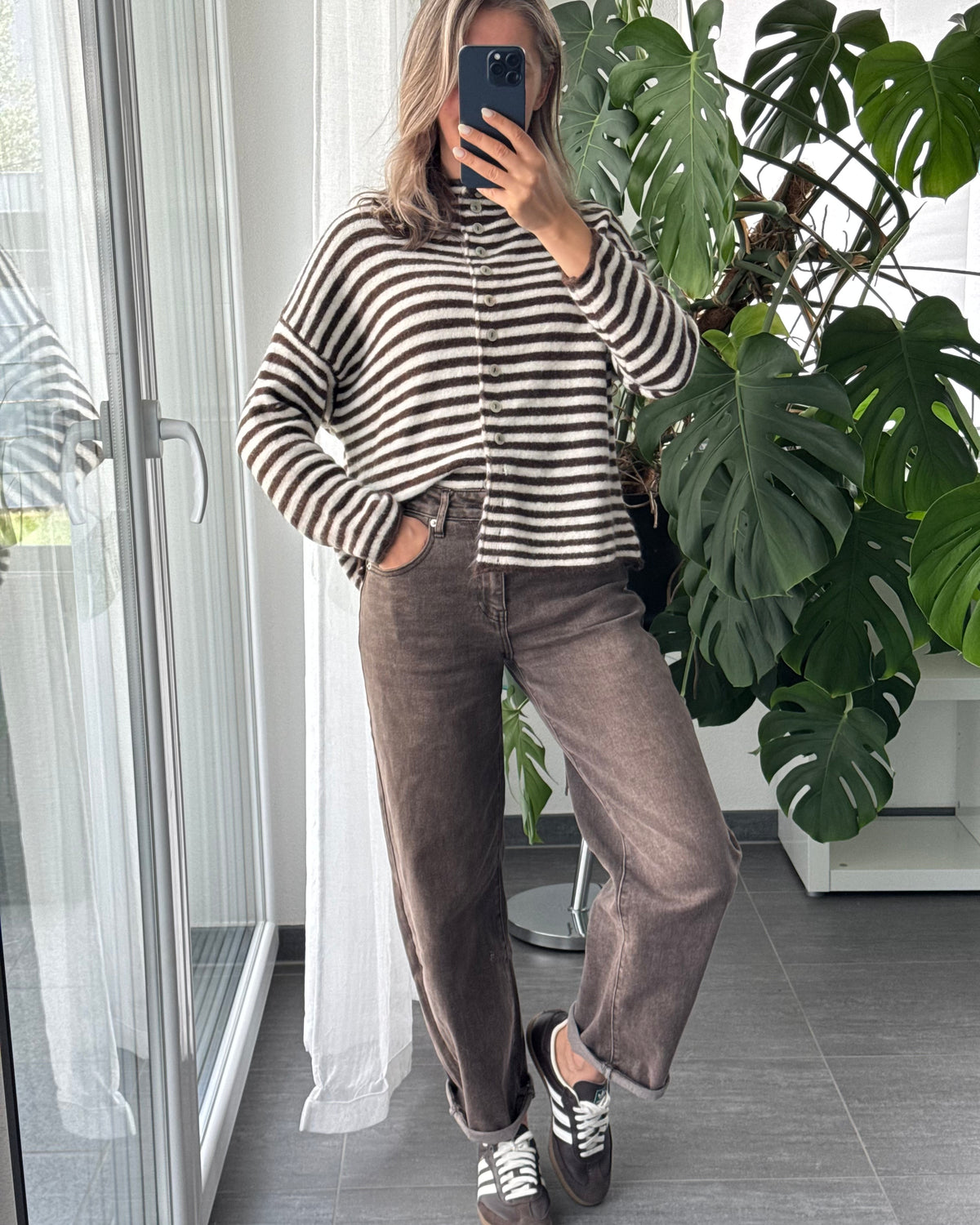 Stretch Barrel Jeans Cappuccino