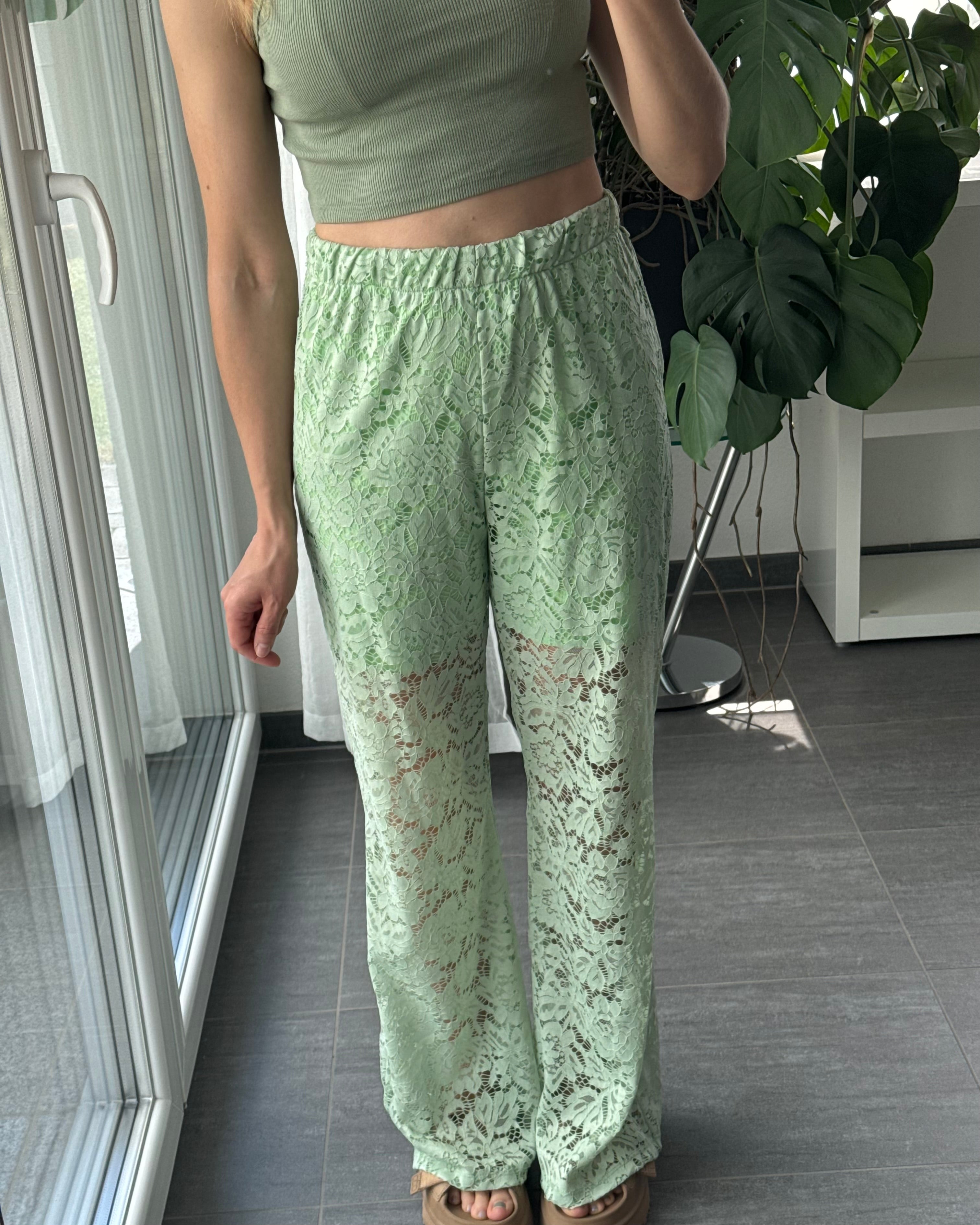 Spitzenhose mintgrün