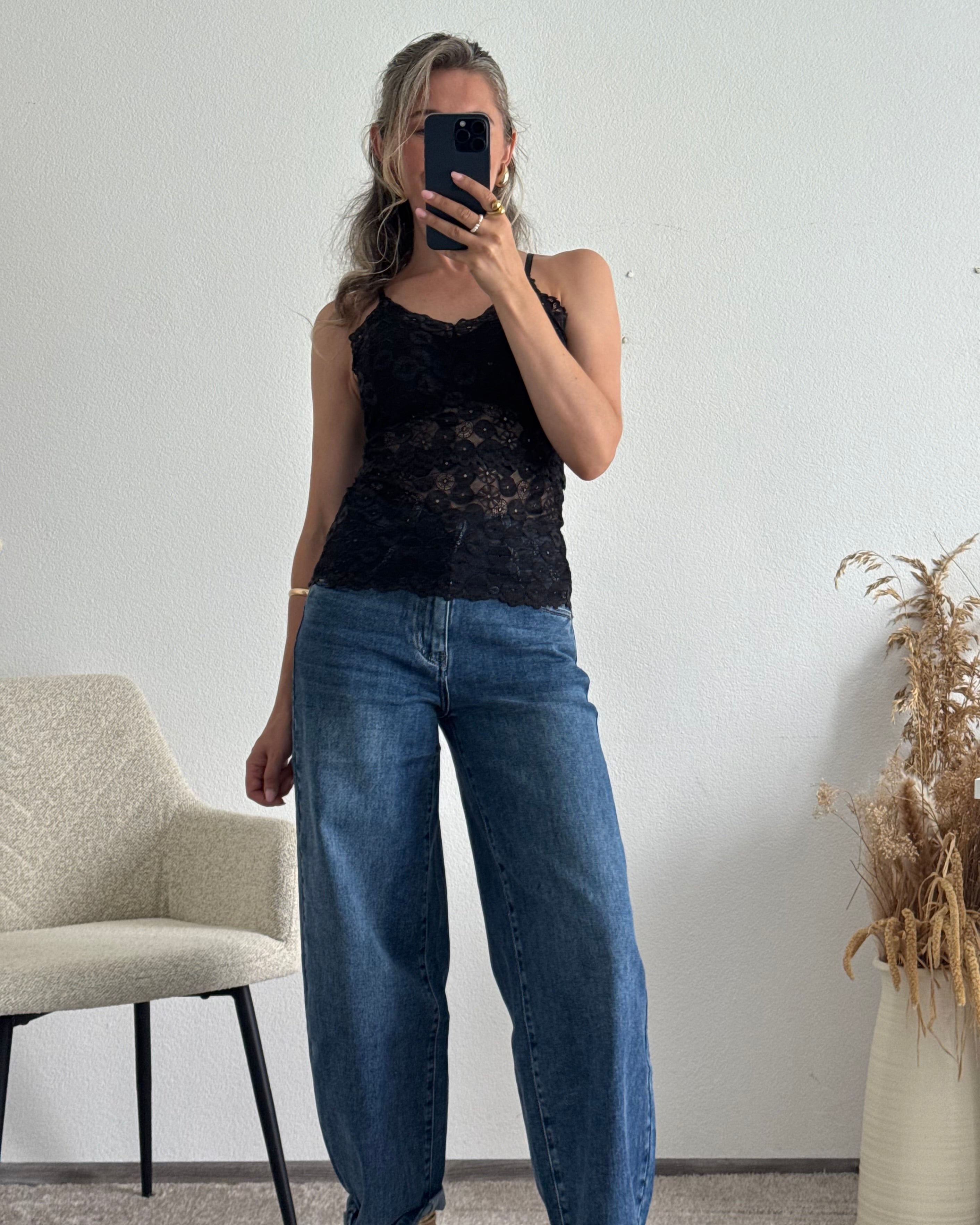 Spitzentop Lace Love Schwarz