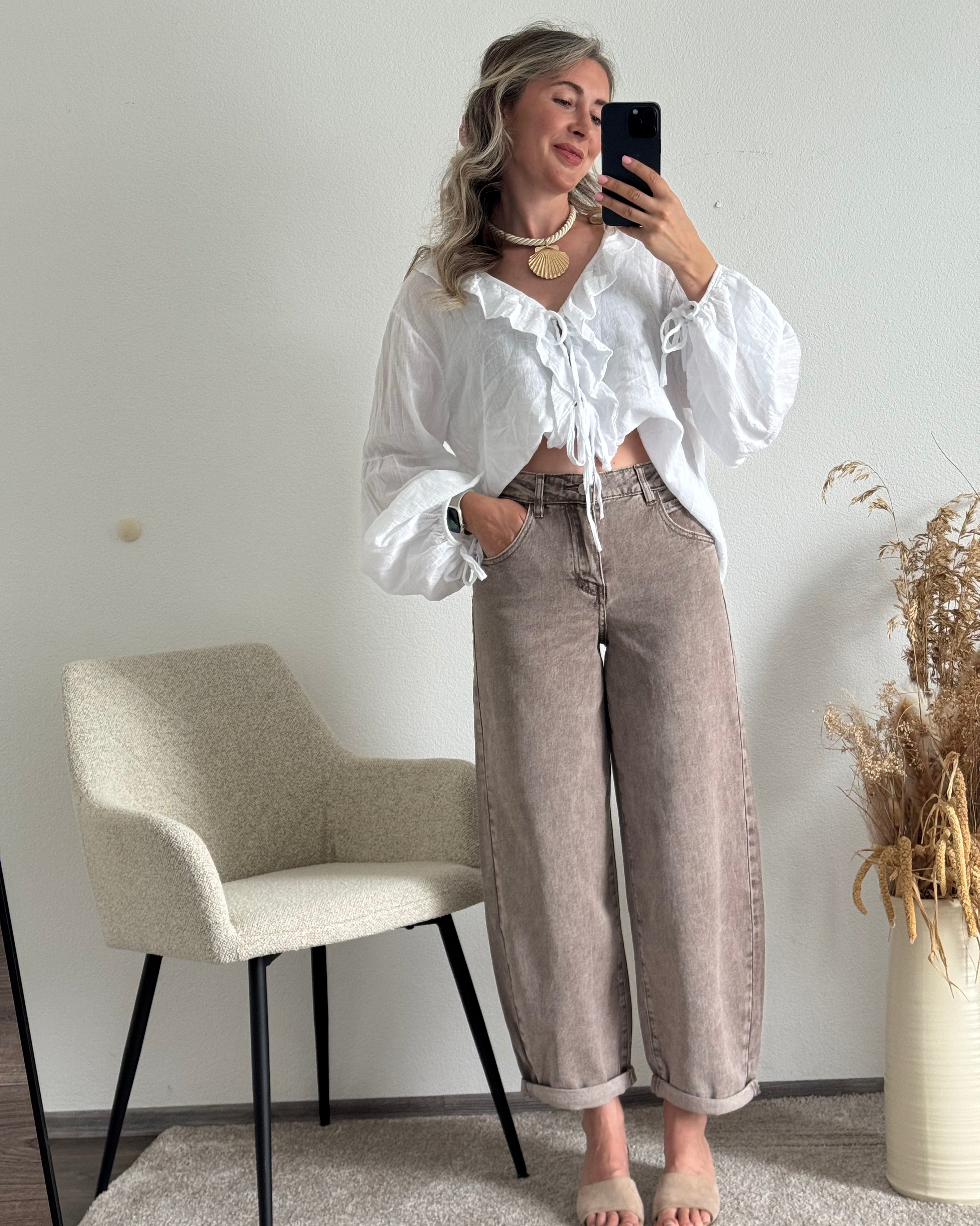 Stretch Ballon Jeans Mocha