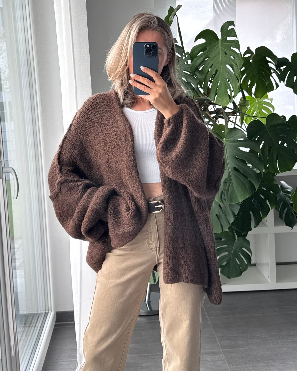 Offener Oversize Cardigan Lea BRAUN